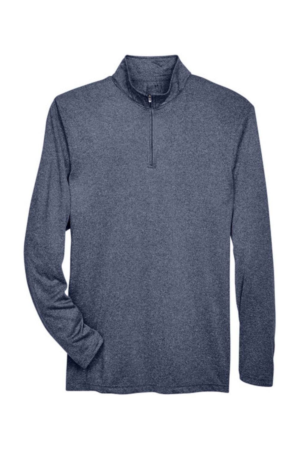 UltraClub Men's Cool & Dry Heathered Performance Quarter-Zip