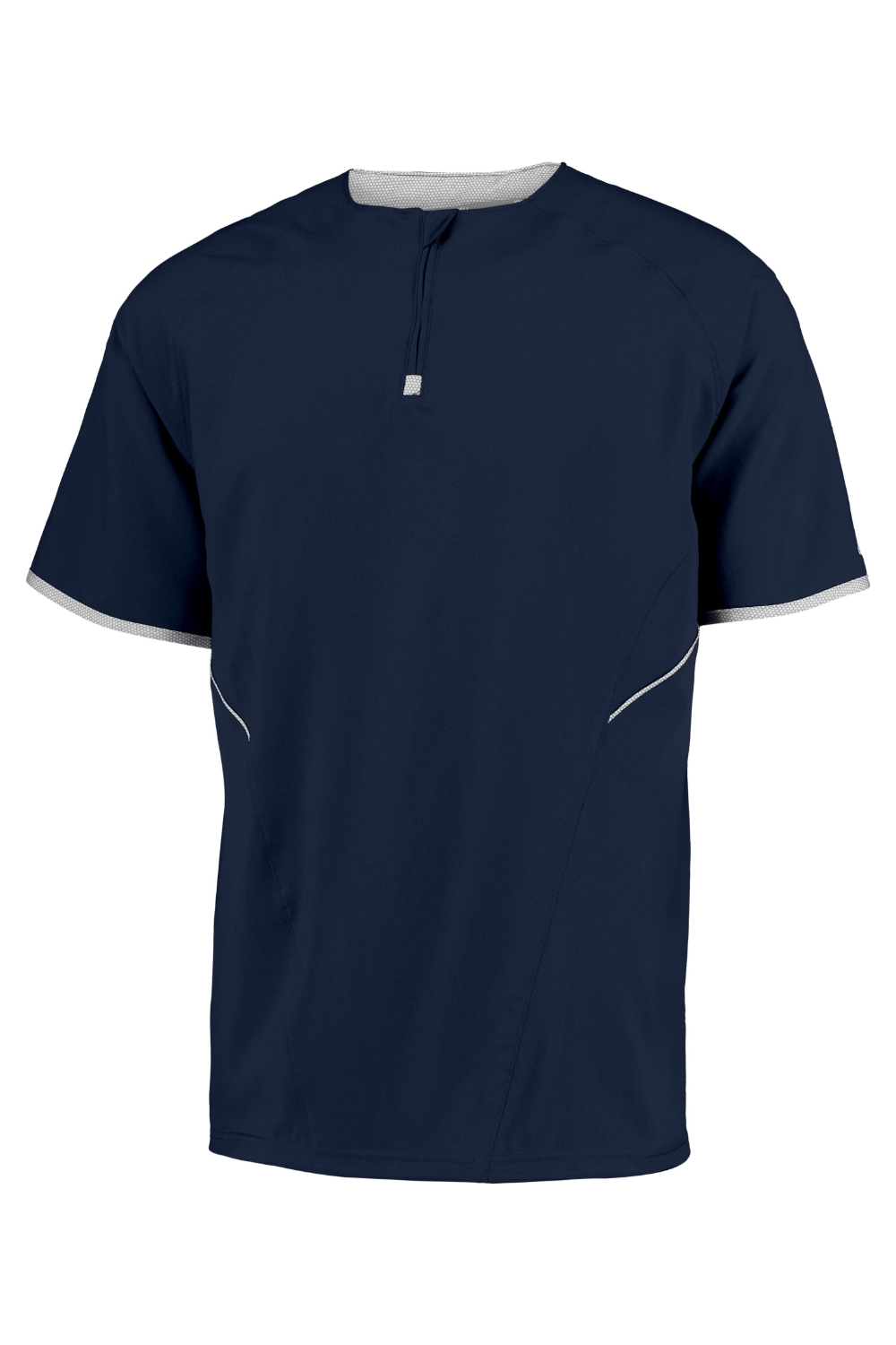 Russell Youth Short Sleeve Pullover in Navy/ White