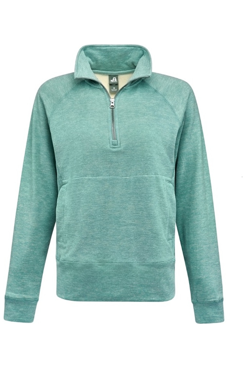 J. America Women's Electric Fleece Quarter-Zip Sweatshirt in Electric Jade