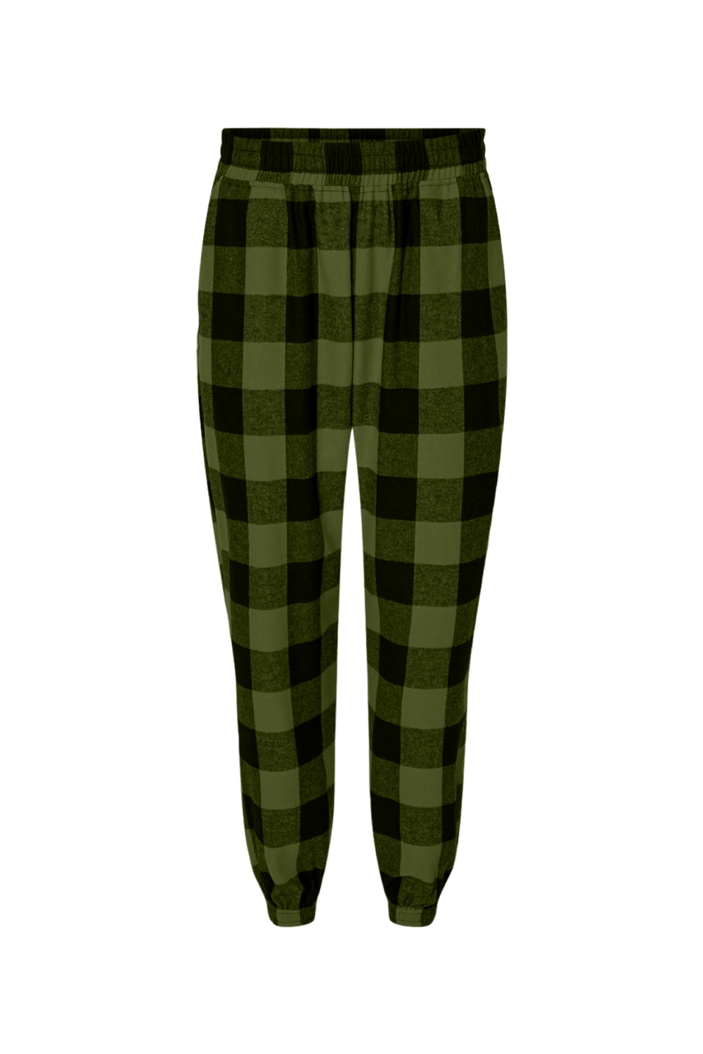Burnside Flannel Jogger in Army/ Black