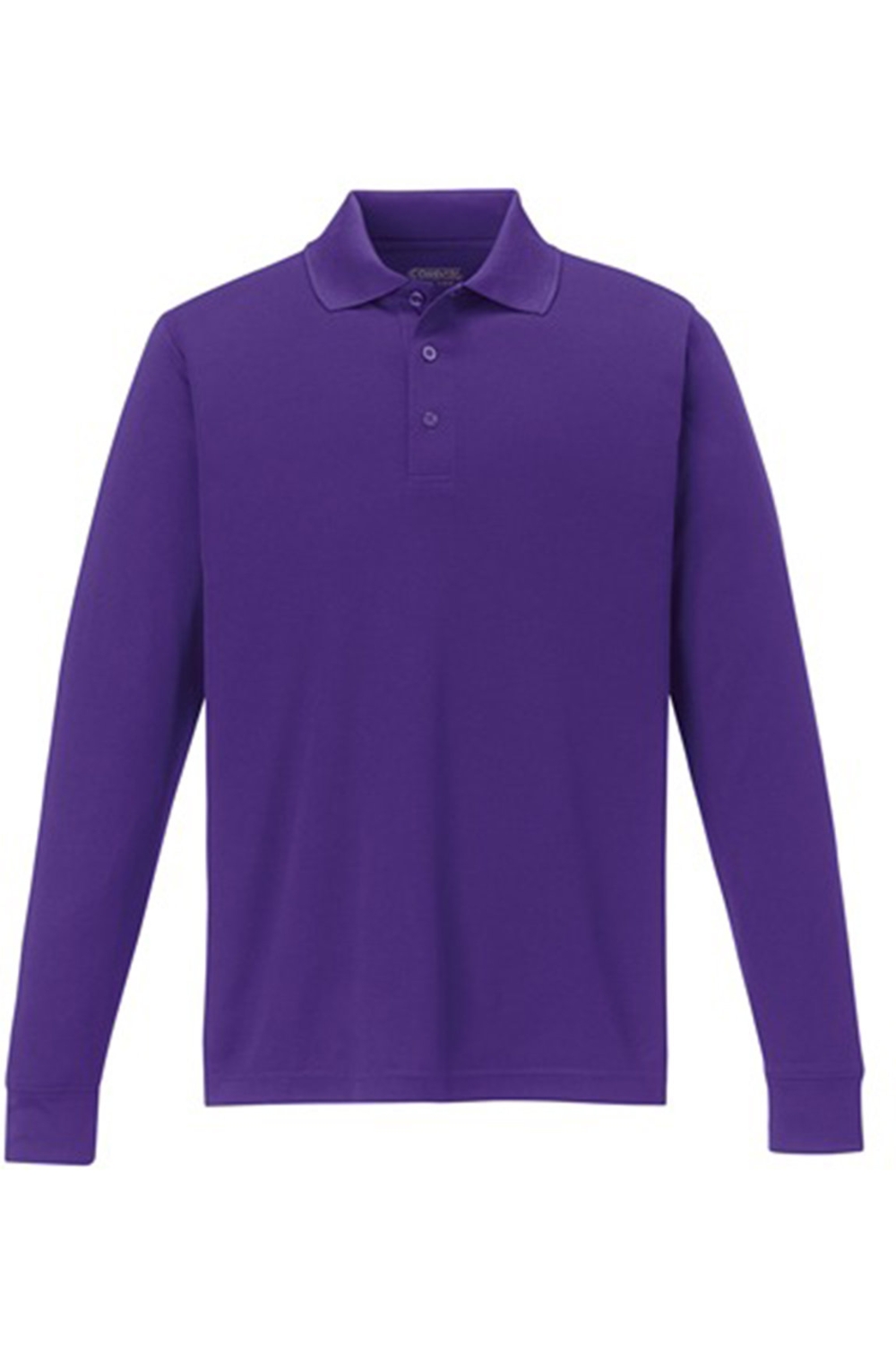 CORE365 Men's Pinnacle Performance Long-Sleeve Piqué Polo in Campus Purple