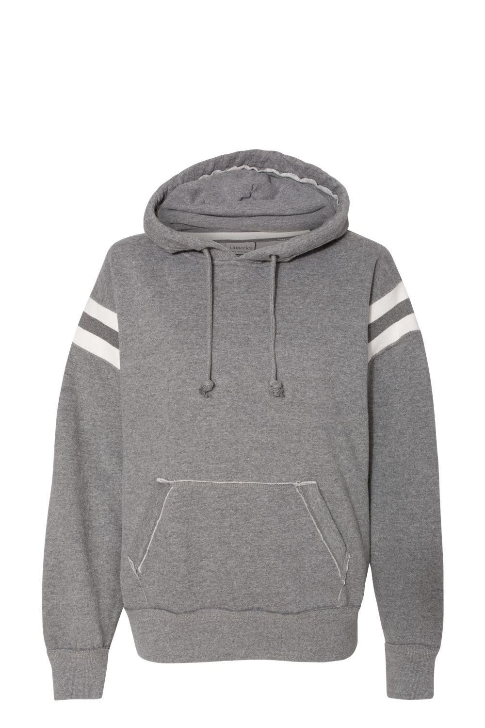 J. America Vintage Athletic Hooded Sweatshirt in Smoke Heather