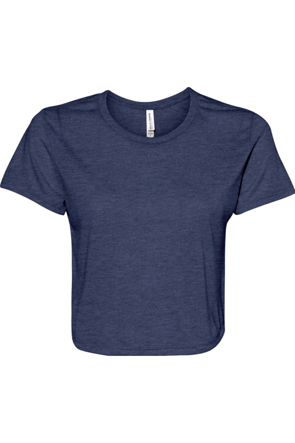 Bella + Canvas Women’s Flowy Crop Tee in Heather Navy