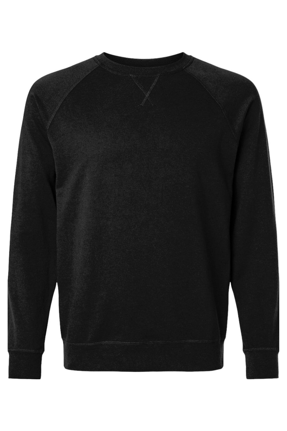 Next Level Laguna Raglan Crewneck Sweatshirt in Black