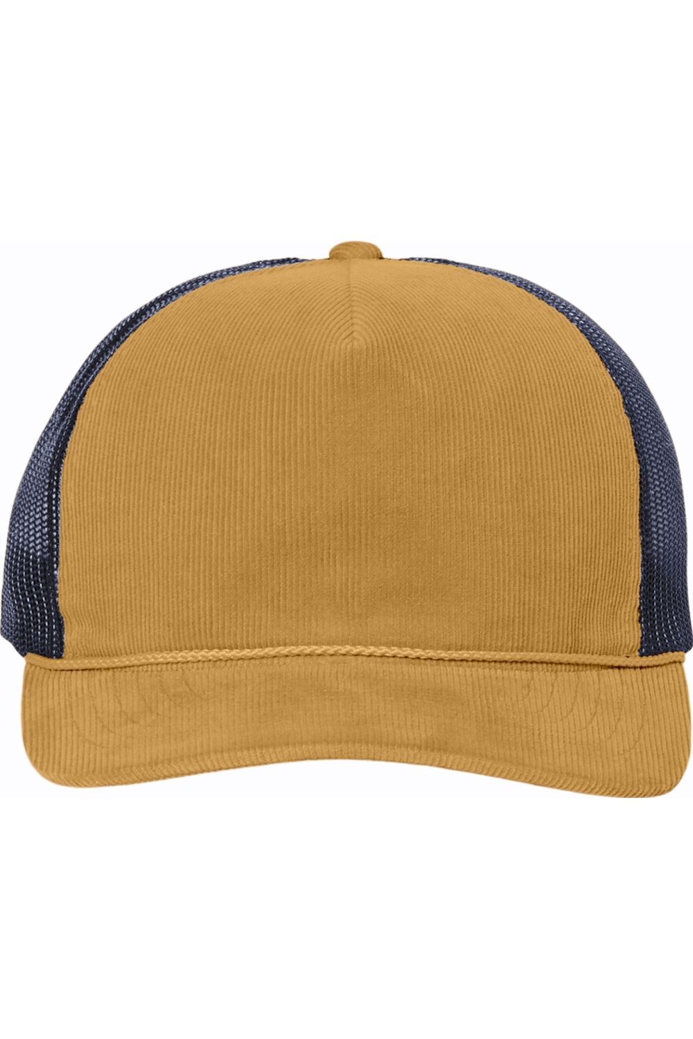 Richardson Troutdale Corduroy Trucker Cap in Amber Gold/ Navy