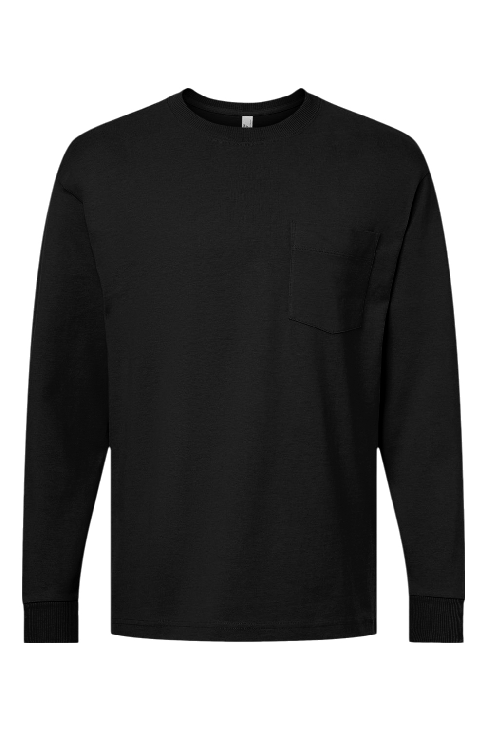 American Apparel Super Heavyweight Long Sleeve Pocket Tee in Black