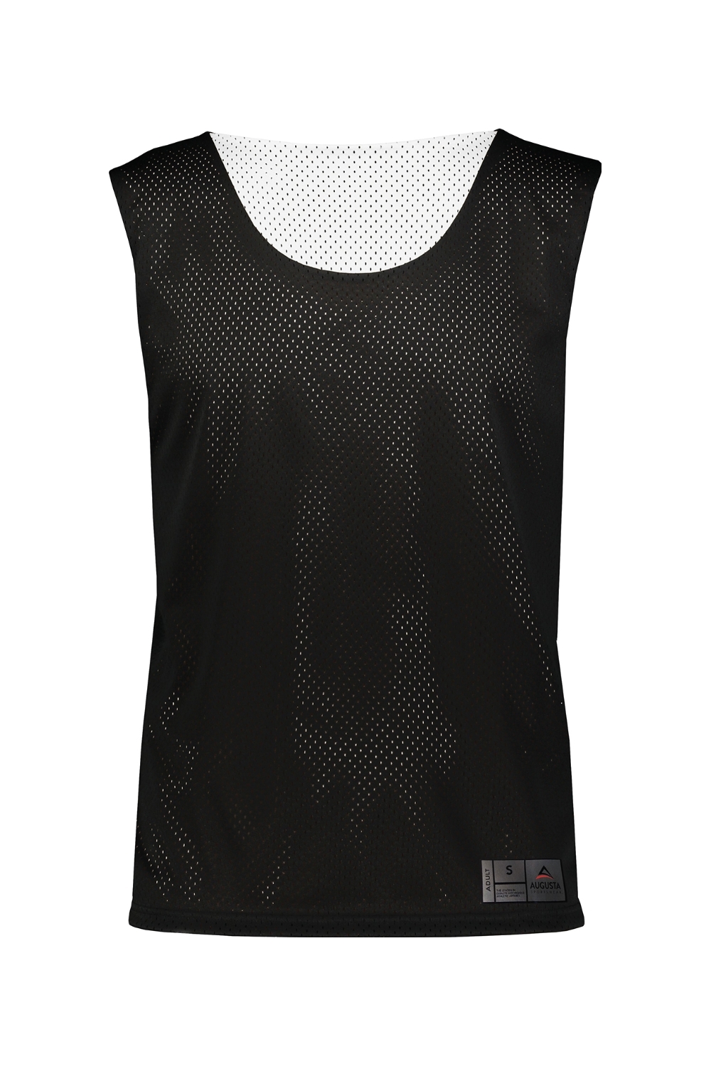Augusta Sportswear Mesh Reversible Pinnie in Black/ White
