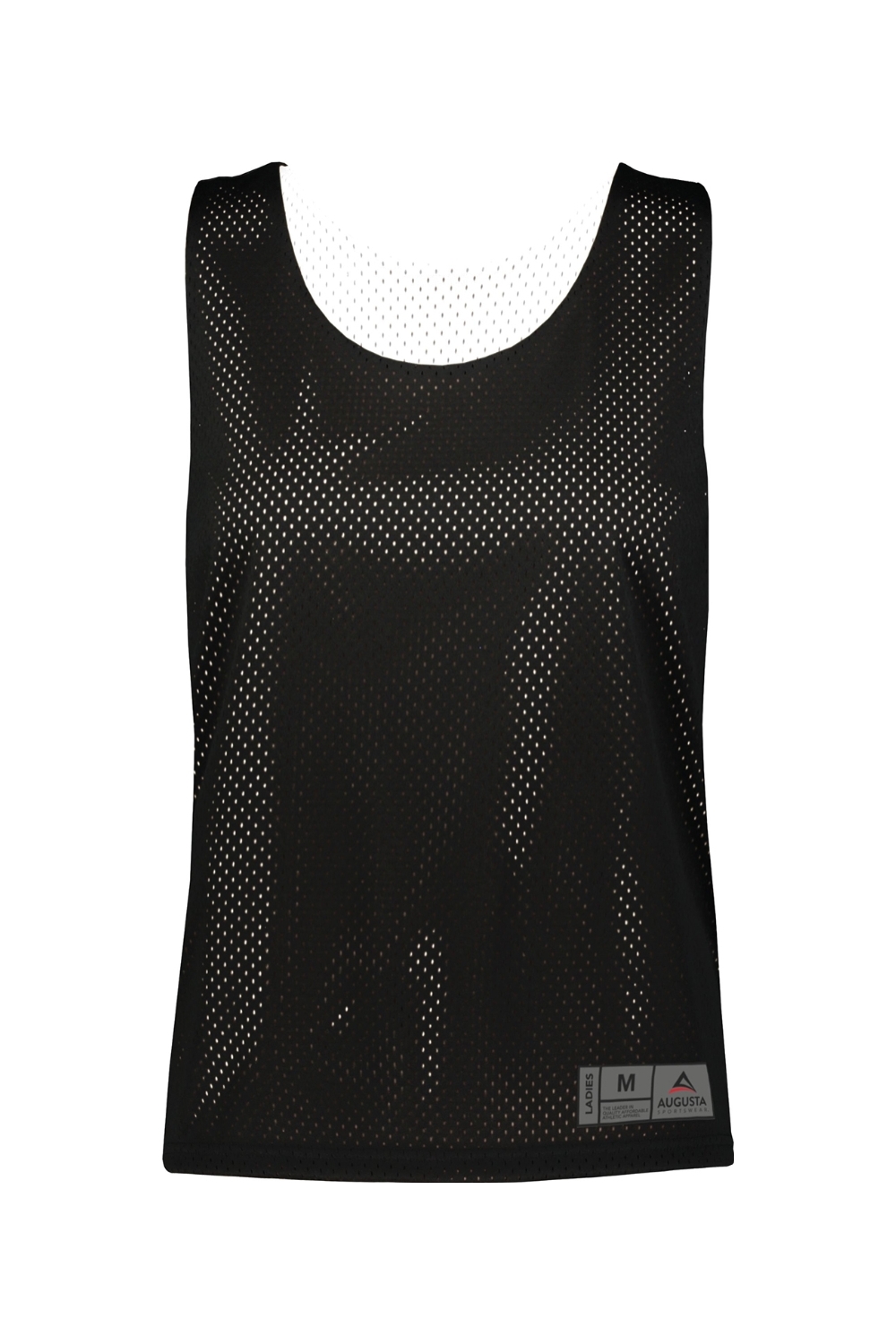 Augusta Sportswear Ladies Mesh Reversible Pinnie in Black/ White