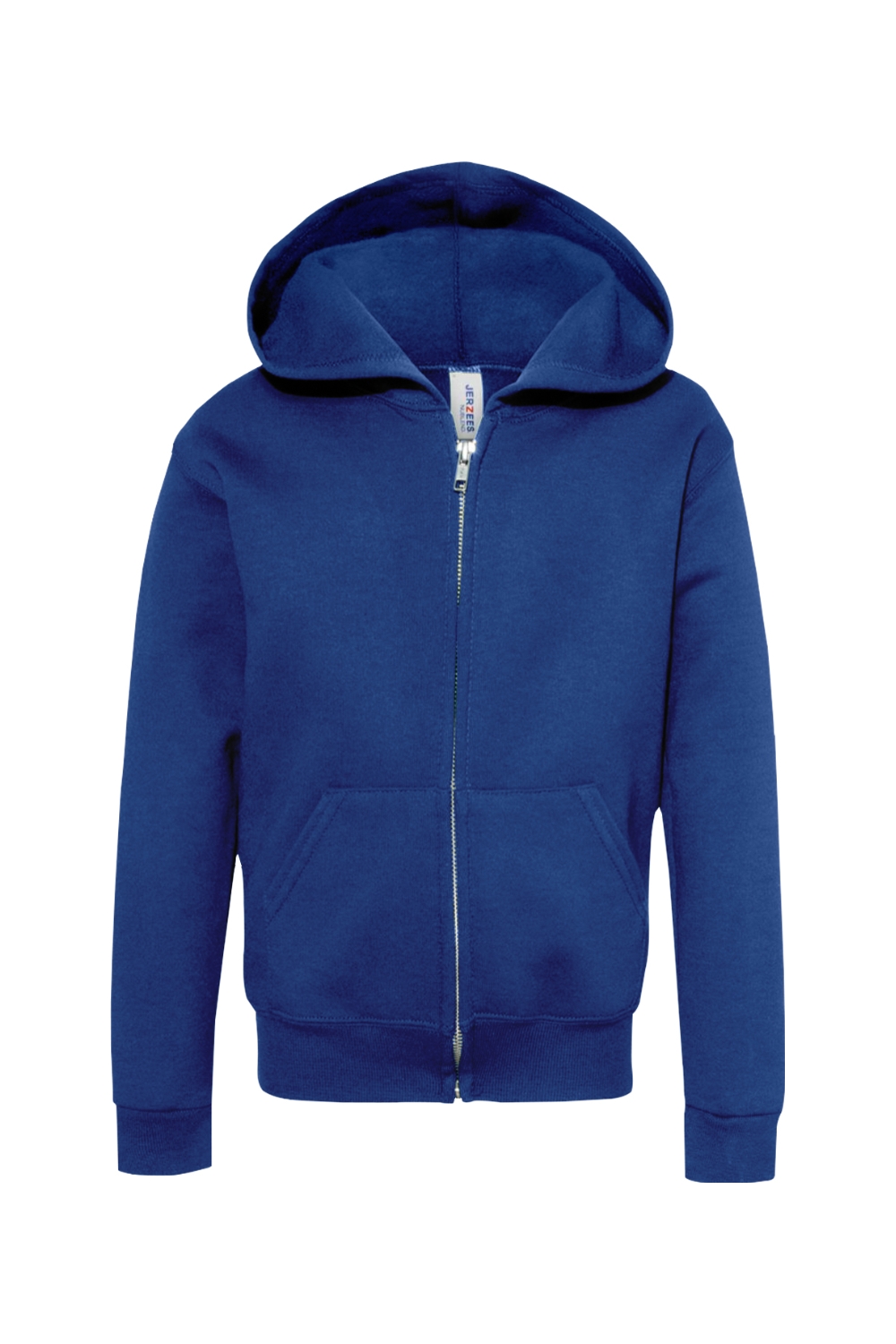 JERZEES NuBlend Youth Full-Zip Hooded Sweatshirt in Royal