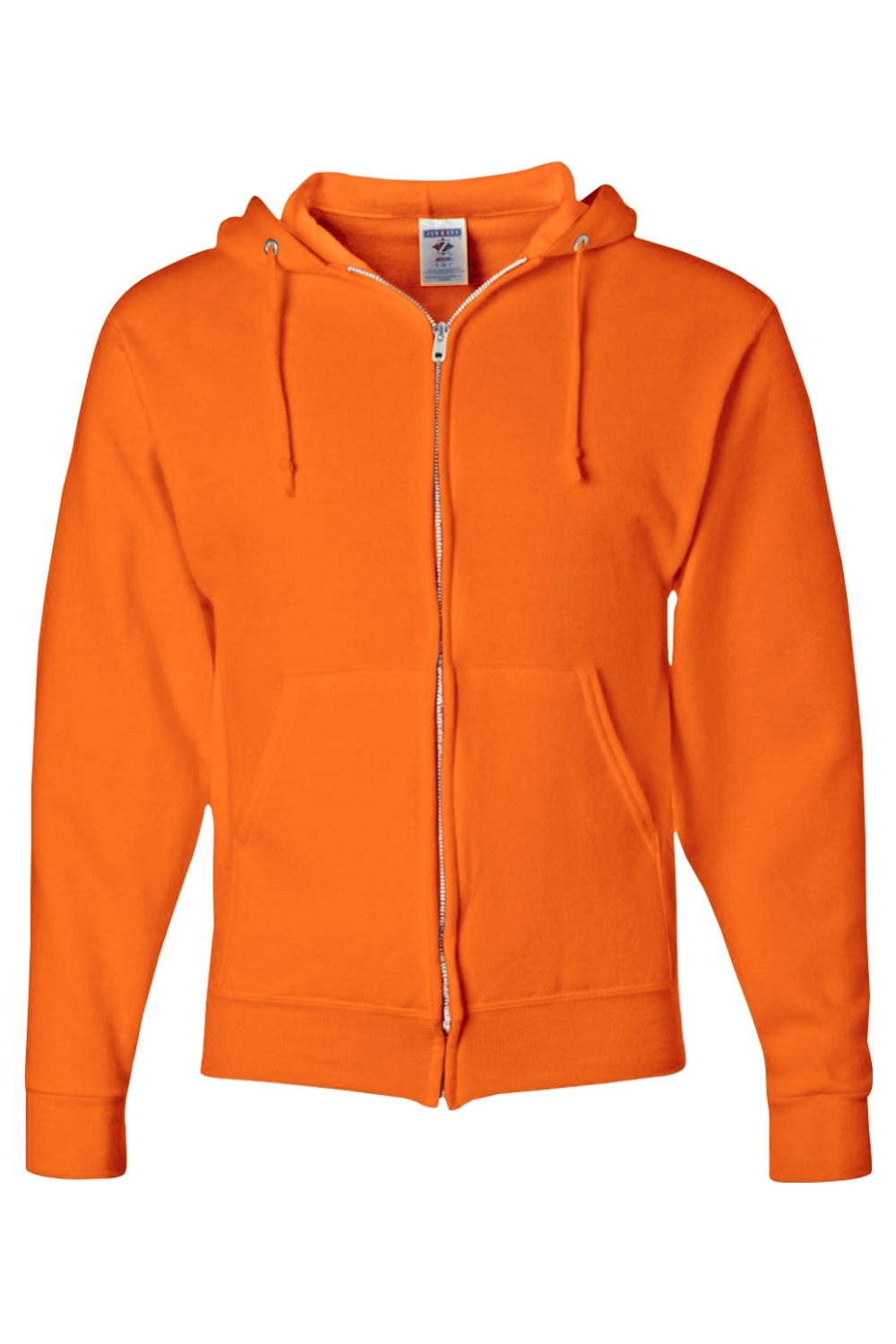 JERZEES NuBlend Full-Zip Hooded Sweatshirt in Safety Orange