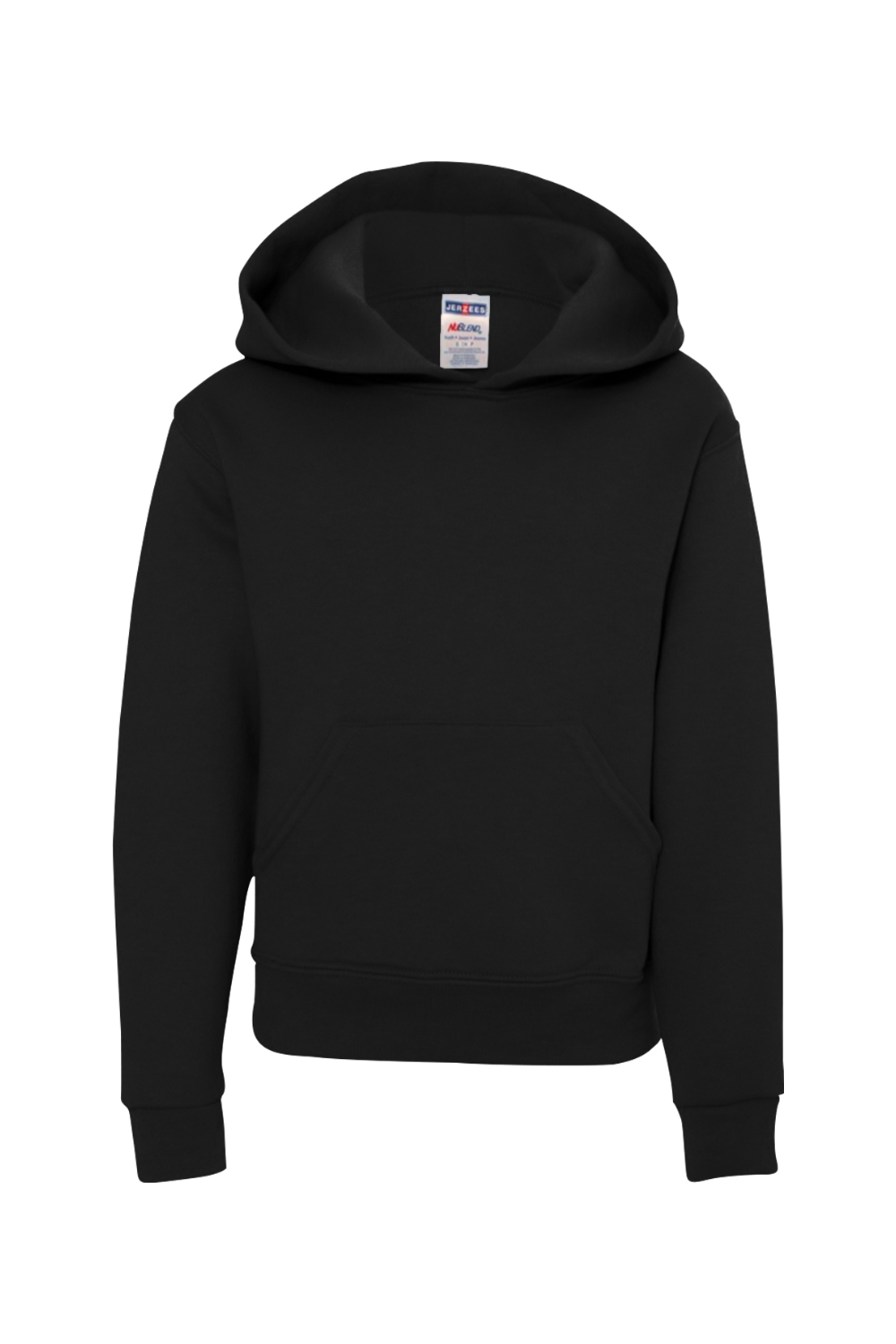 Youth Jerzees Blend Hooded Sweatshirt in Black