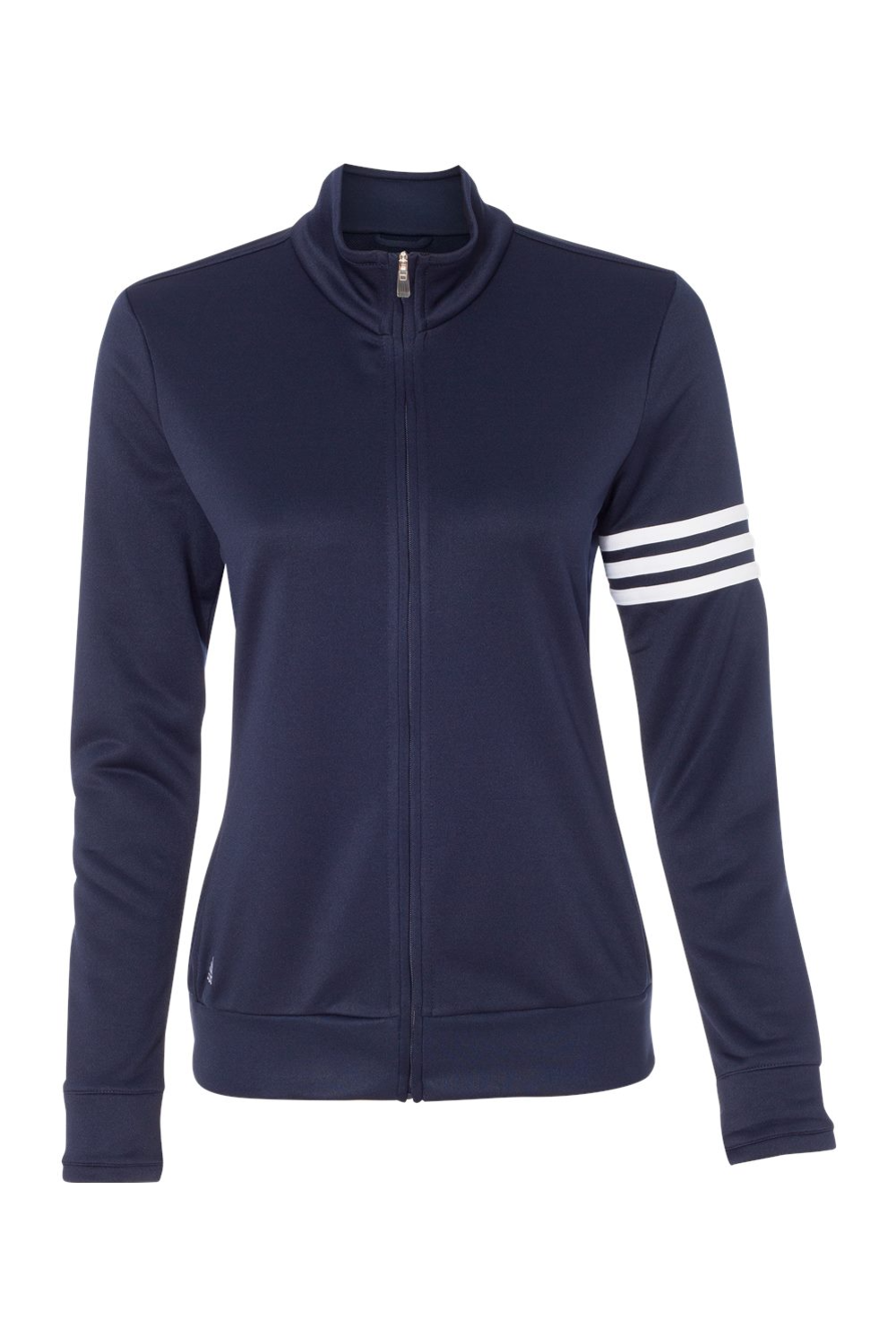 Adidas Women's 3-Stripes French Terry Full-Zip Jacket in Navy/ White