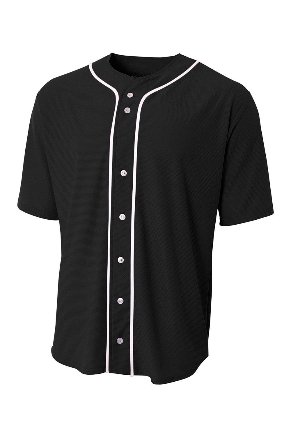A4 Short Sleeve Full-Button Baseball Top