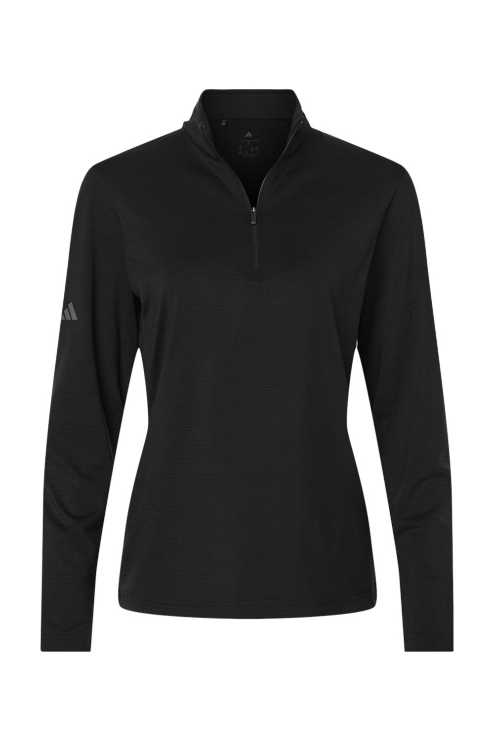 Adidas Women's Textured Stripe Quarter-Zip Pullover