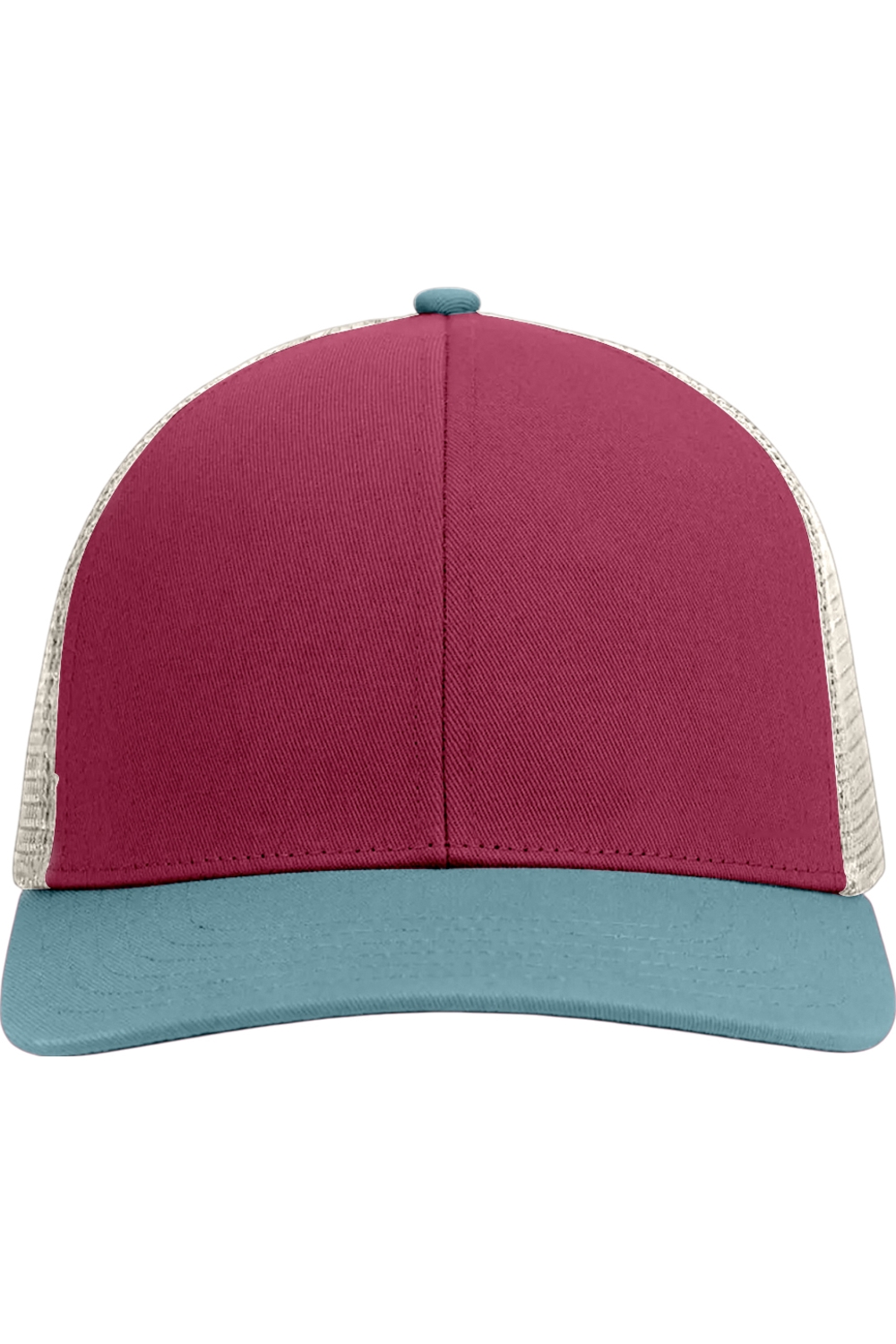 Authentic Pigment Tri-Color Trucker Cap in Chili/ Bluegrass/ Khaki