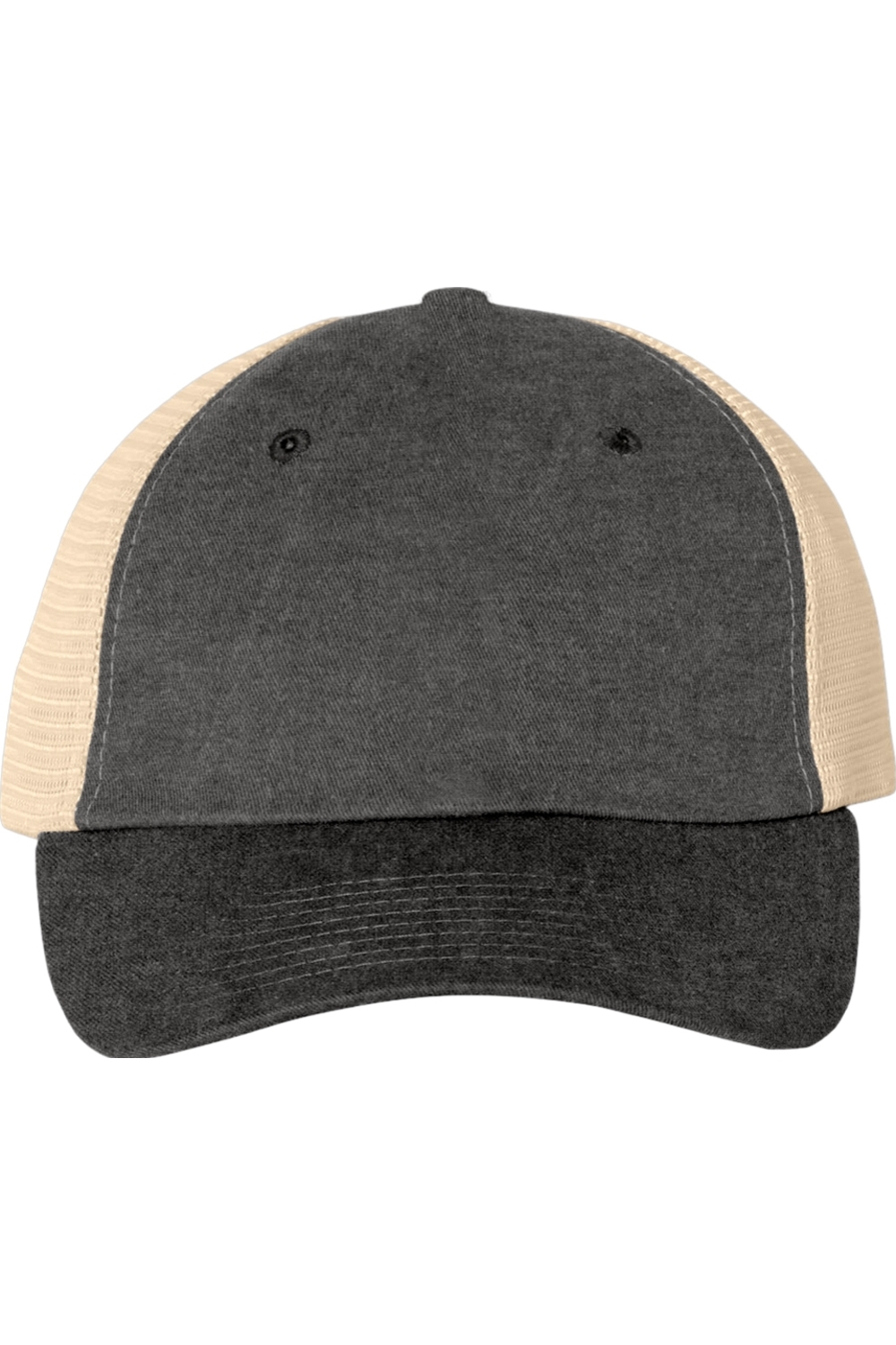 Authentic Pigment Dyed 5-Panel Trucker in Black / Khaki