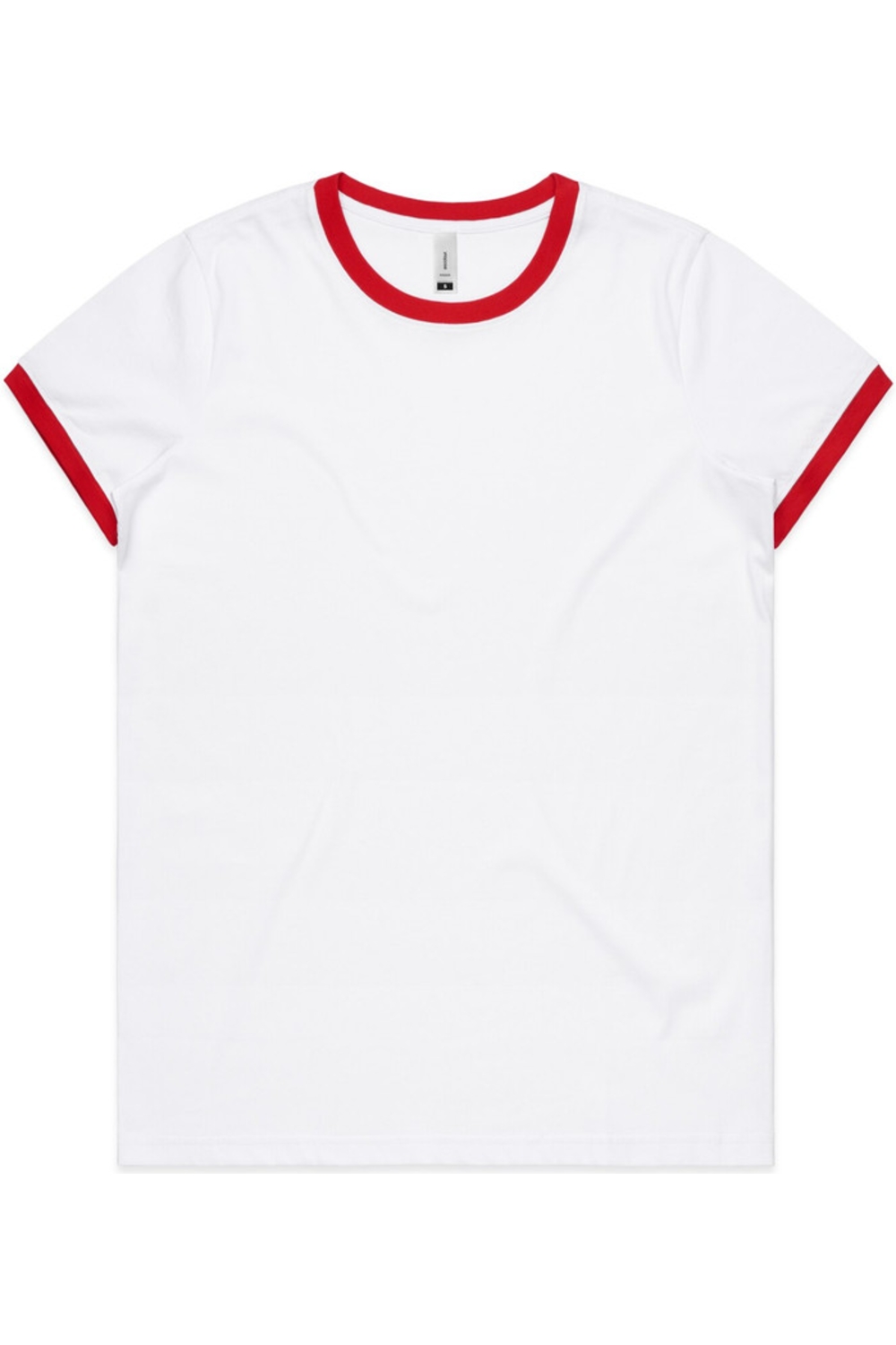 AS Colour Wo's Maple Ringer Tee in White/ Red