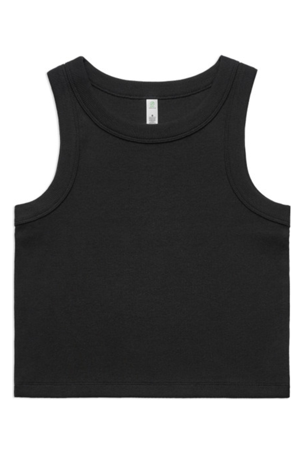AS Colour Women's Organic Rib Crop Tank in Black
