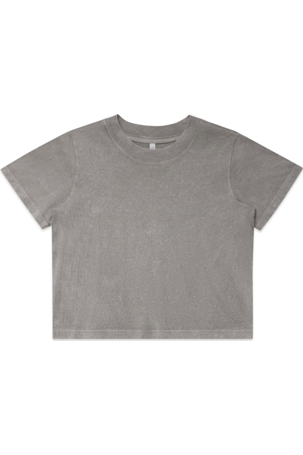 AS Colour Wo's Stone Wash Heavy Crop in Grey Stone