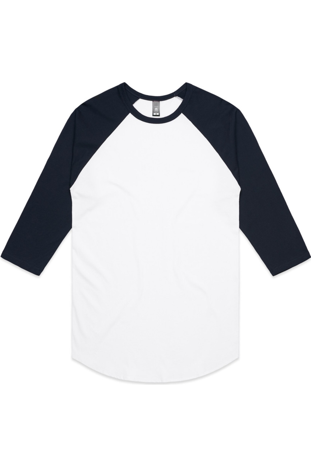 AS Colour Raglan Tee in White/ Navy