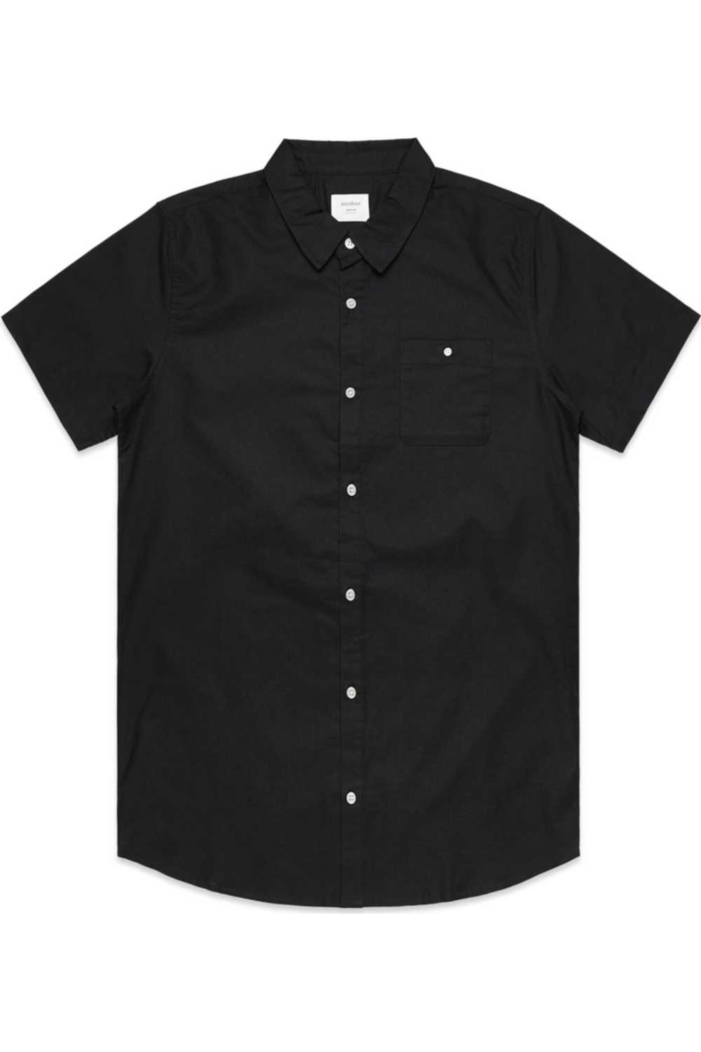 AS Colour Oxford S/S Shirt in Black