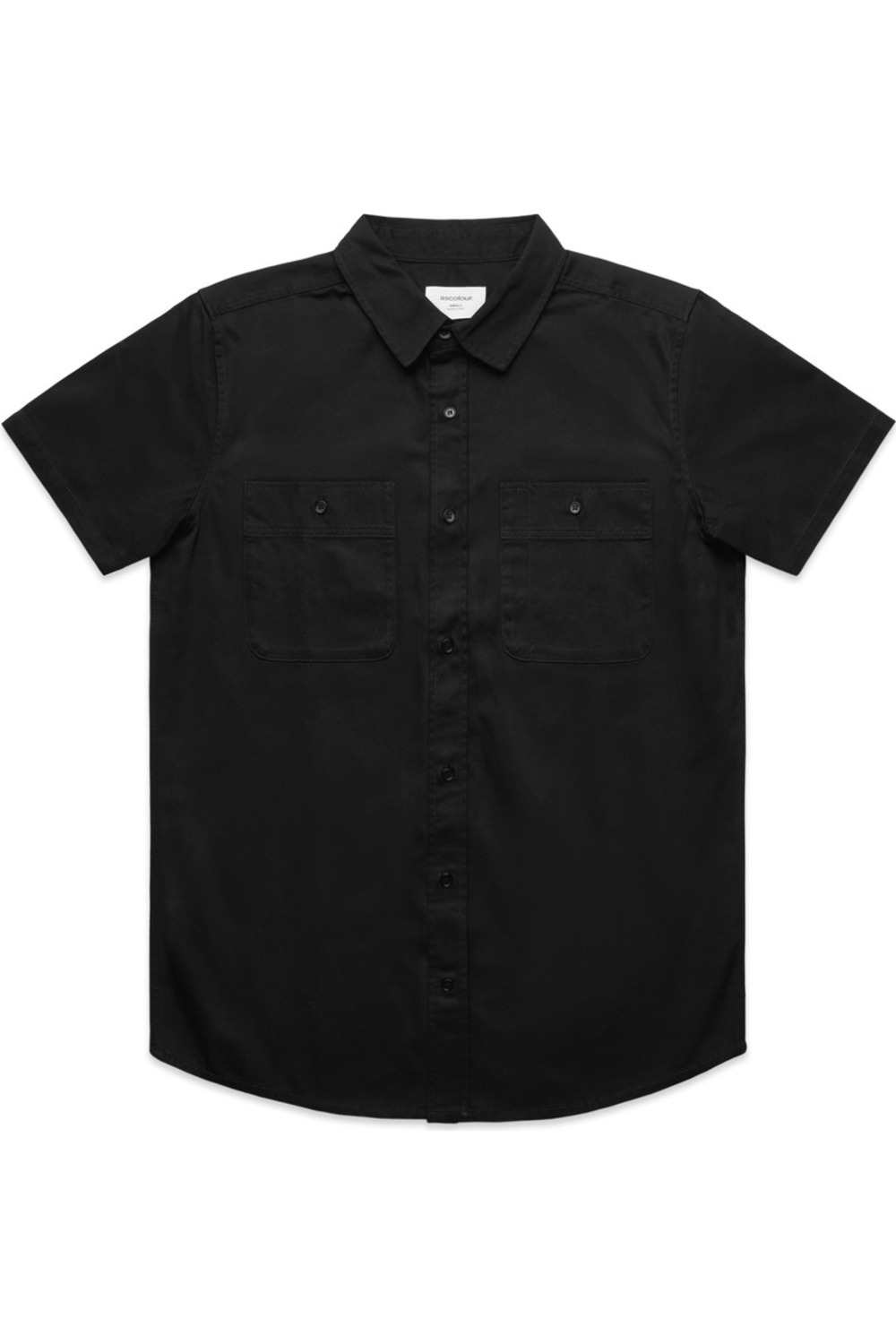AS Colour Work Short Sleeve Shirt in Black