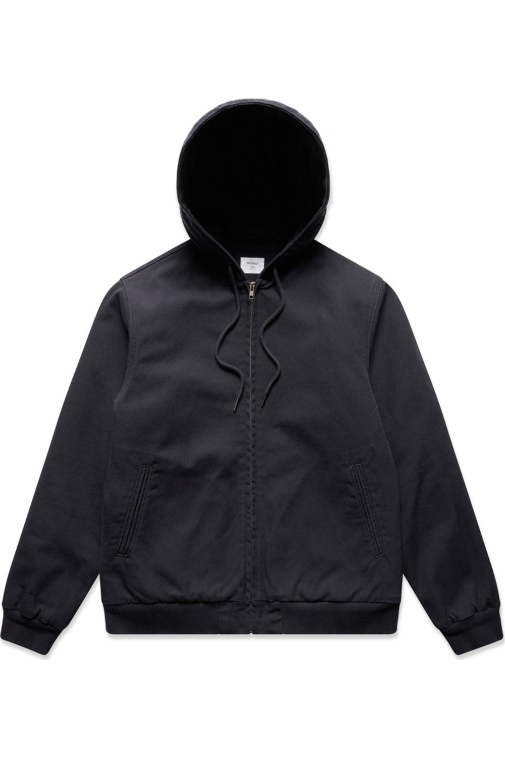 AS Colour Canvas Bomber Hood Jacket in Ink Blue