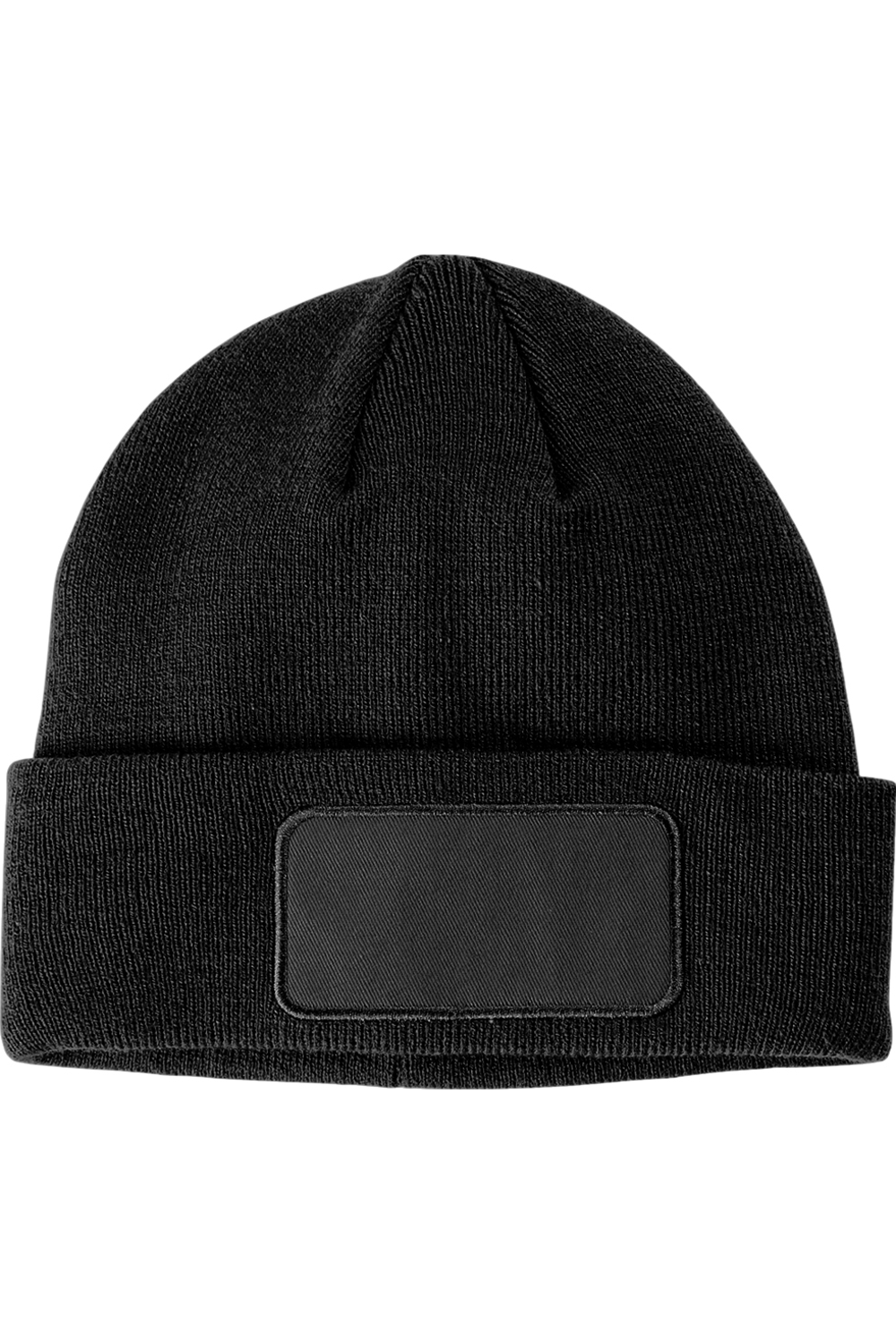Big Accessories Patch Beanie in Black