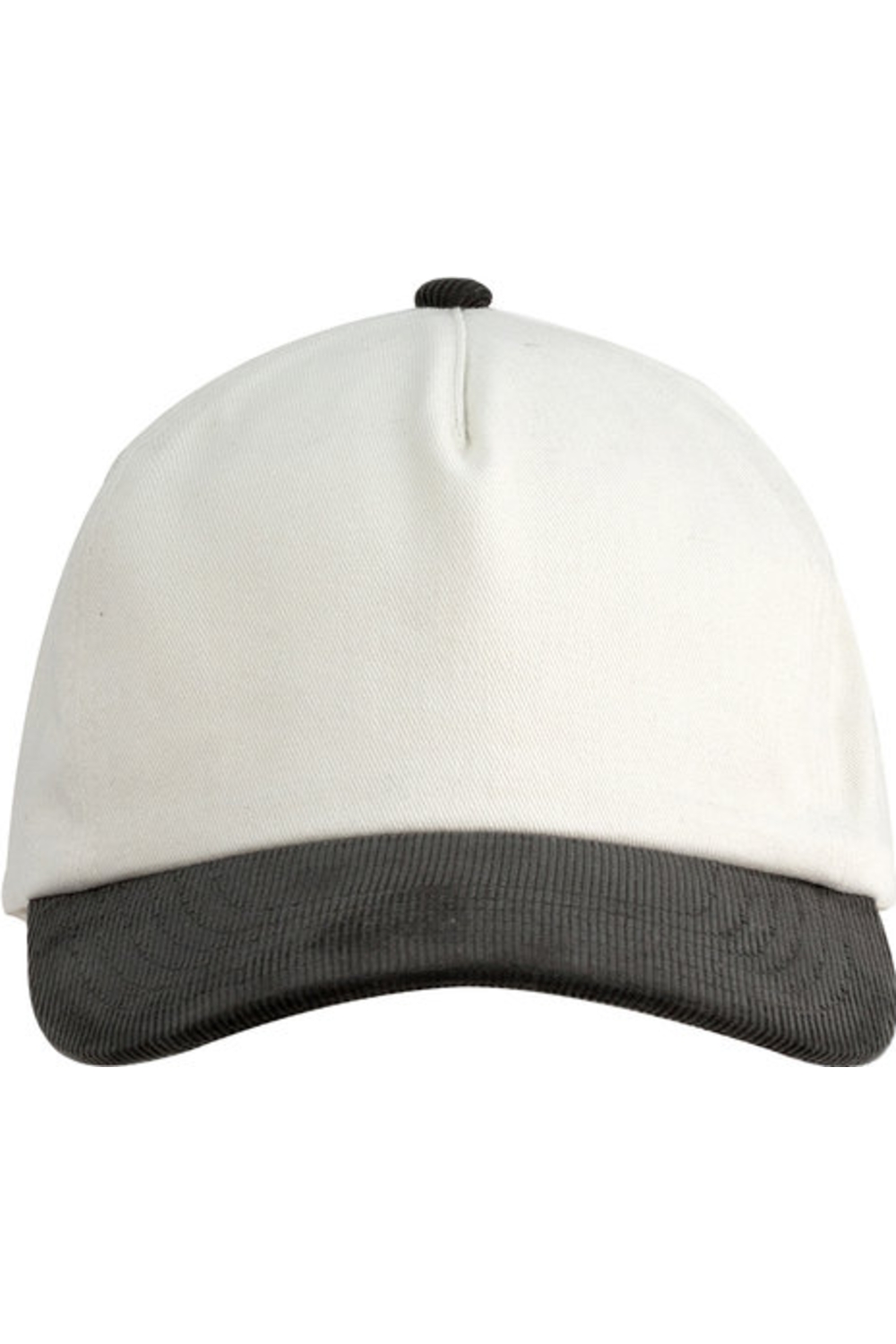 Big Accessories Corduroy Cap in Cream/ Black