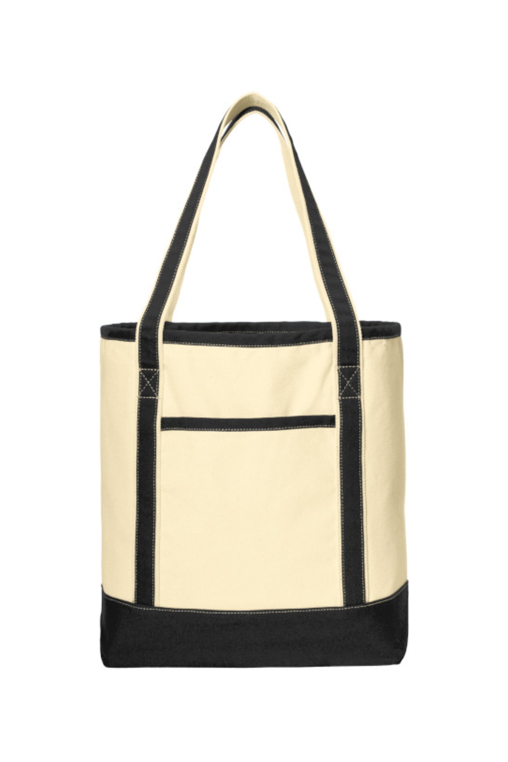 Port Authority Large Cotton Canvas Boat Tote in Natural/ Black