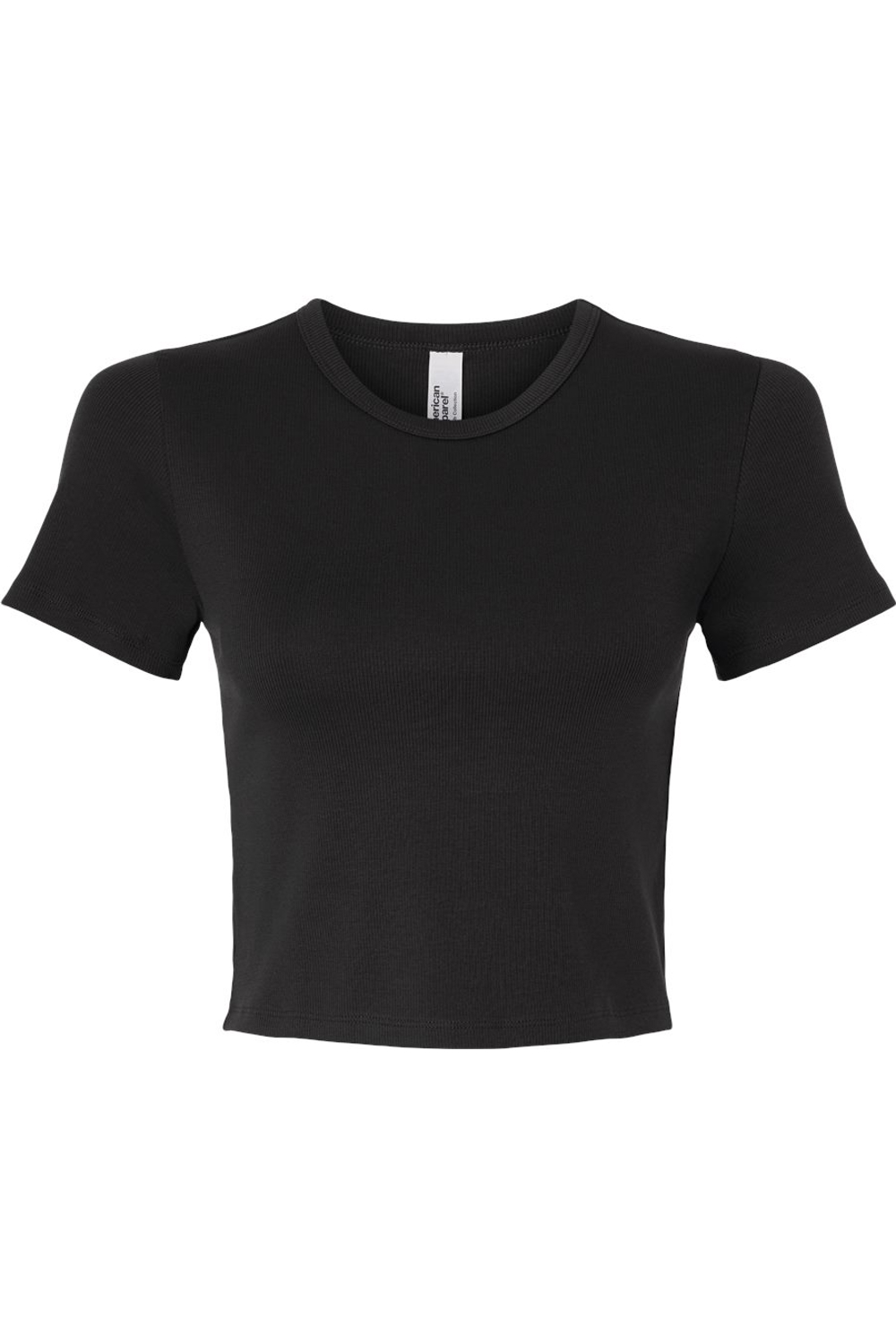 American Apparel Women's Baby Rib Fitted Cropped Tee