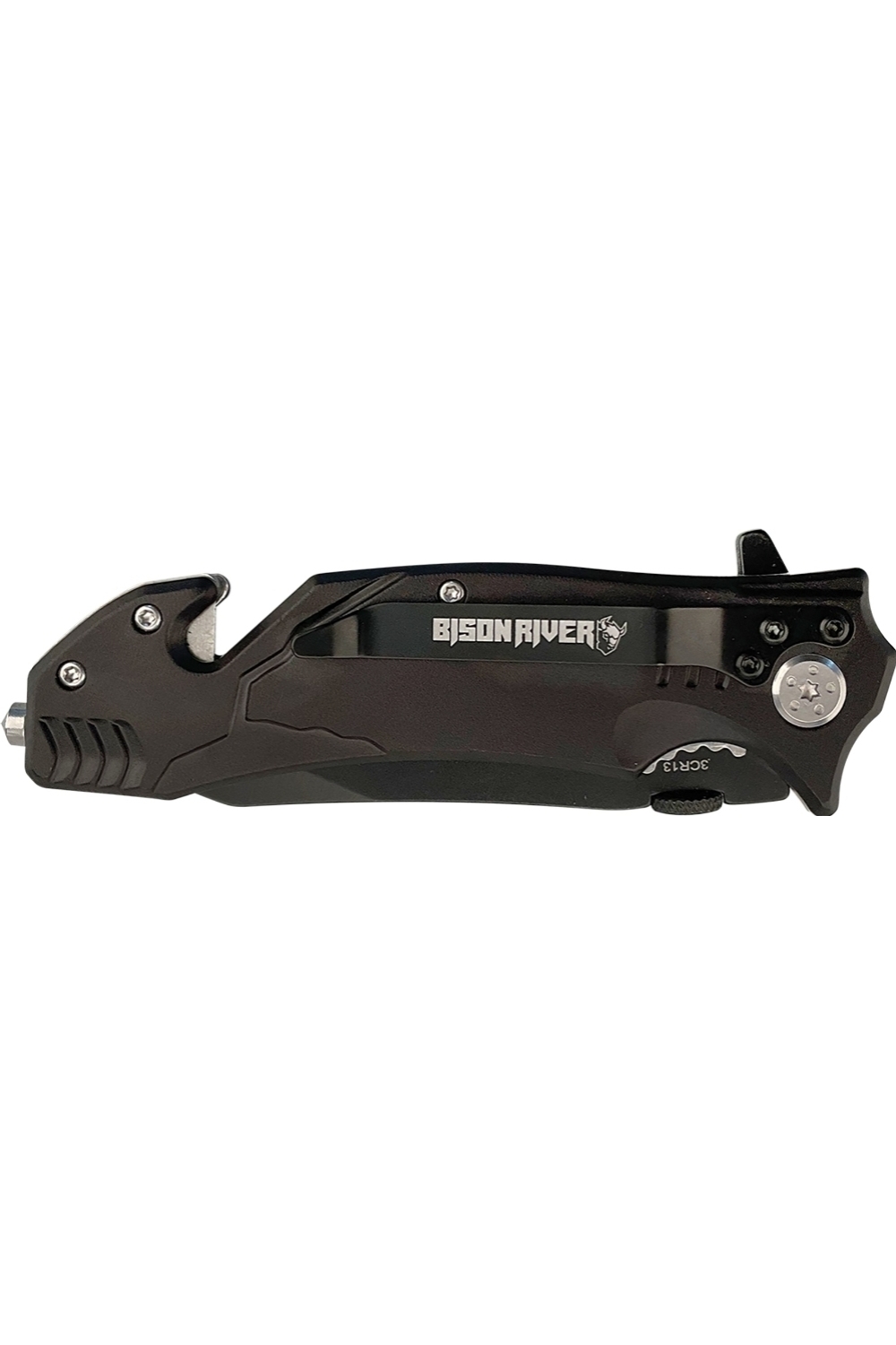 Bison River 4 1/2" Rescue Knife in Black