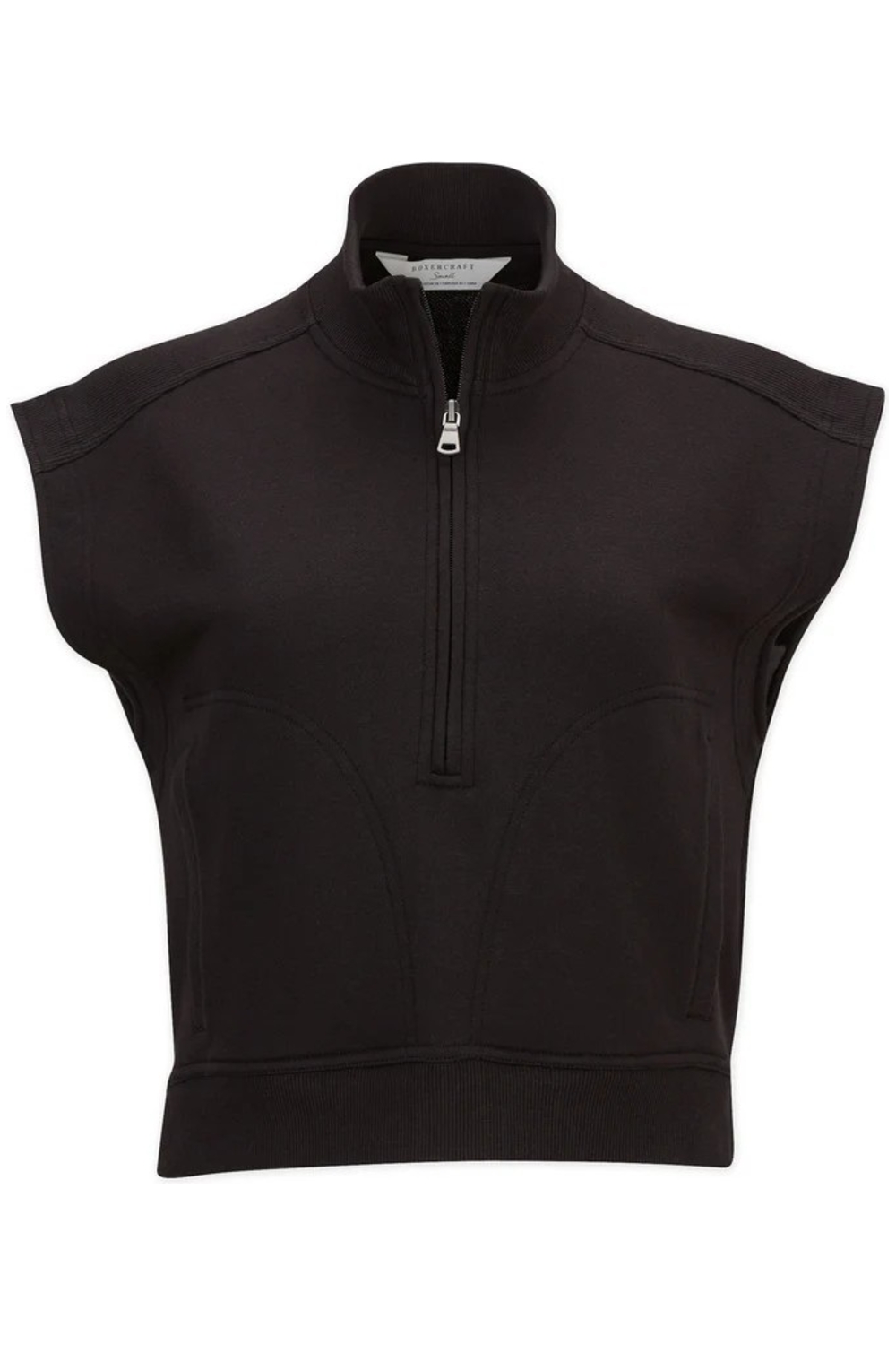 Boxercraft Women's French Terry Half Zip in Charcoal Heather