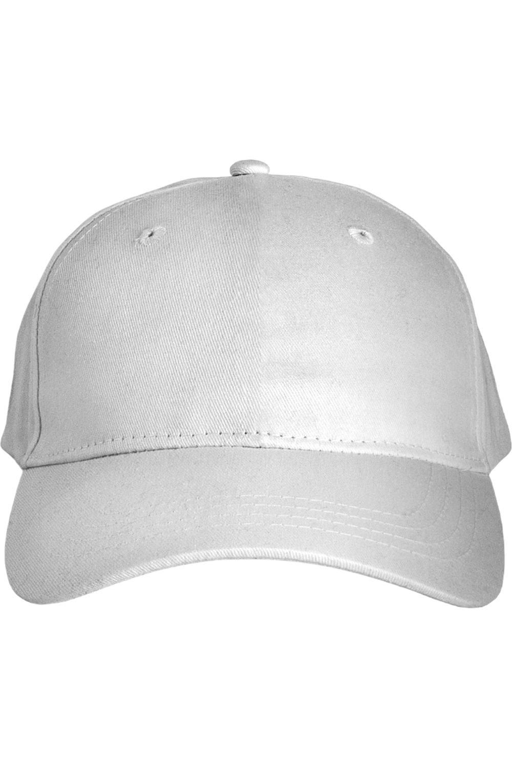 Big Accessories 6-Panel Twill Unstructured Cap in White