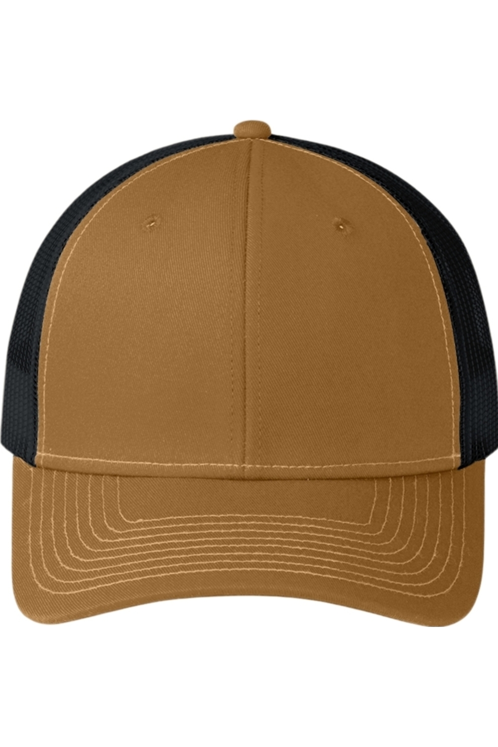 Port Authority Snapback Trucker Cap (C402) in Duck Brown/ Black