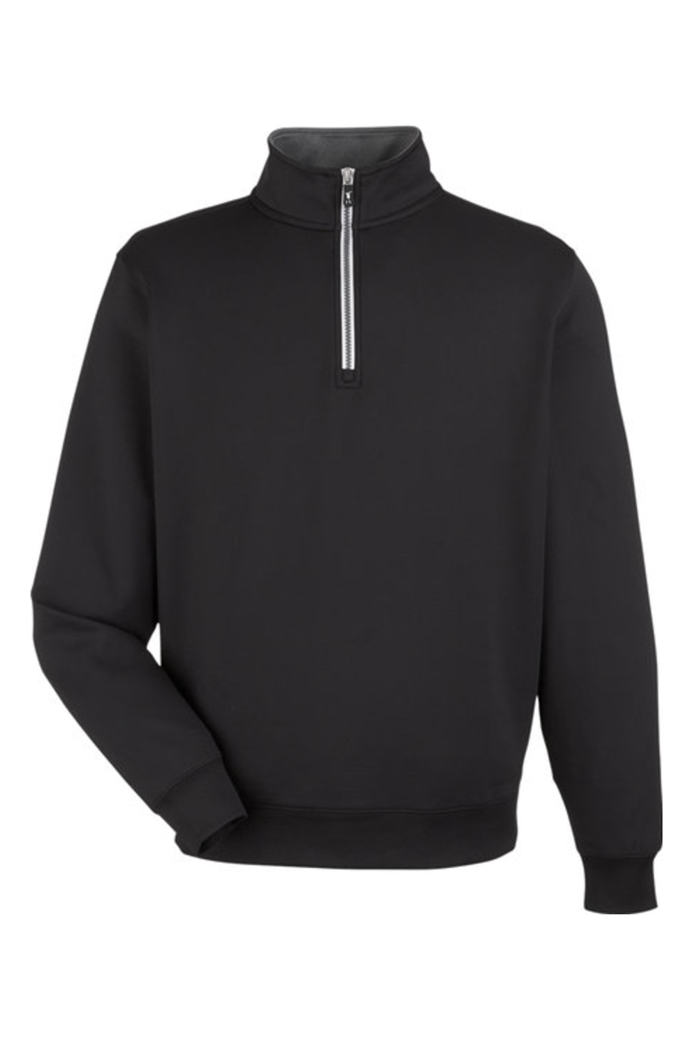 Fairway & Greene Caves Quarter-Zip Tech Pullover in Black/ Dark Shadow Grey Heather