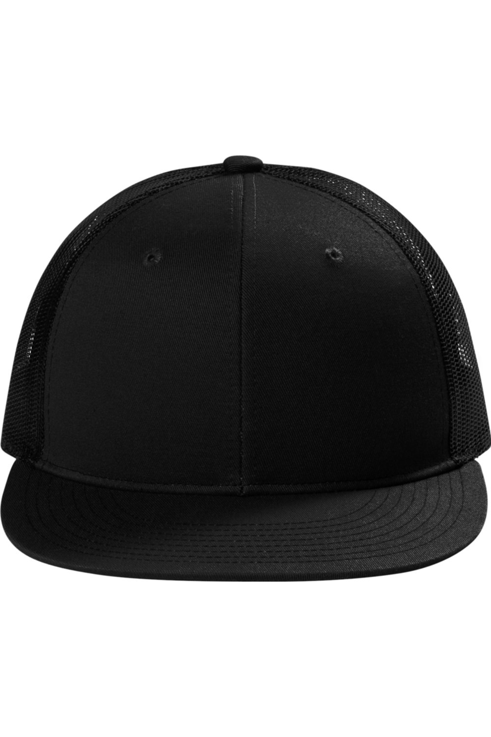 Port Authority Snapback Flat Bill Trucker Cap (C407) in Black