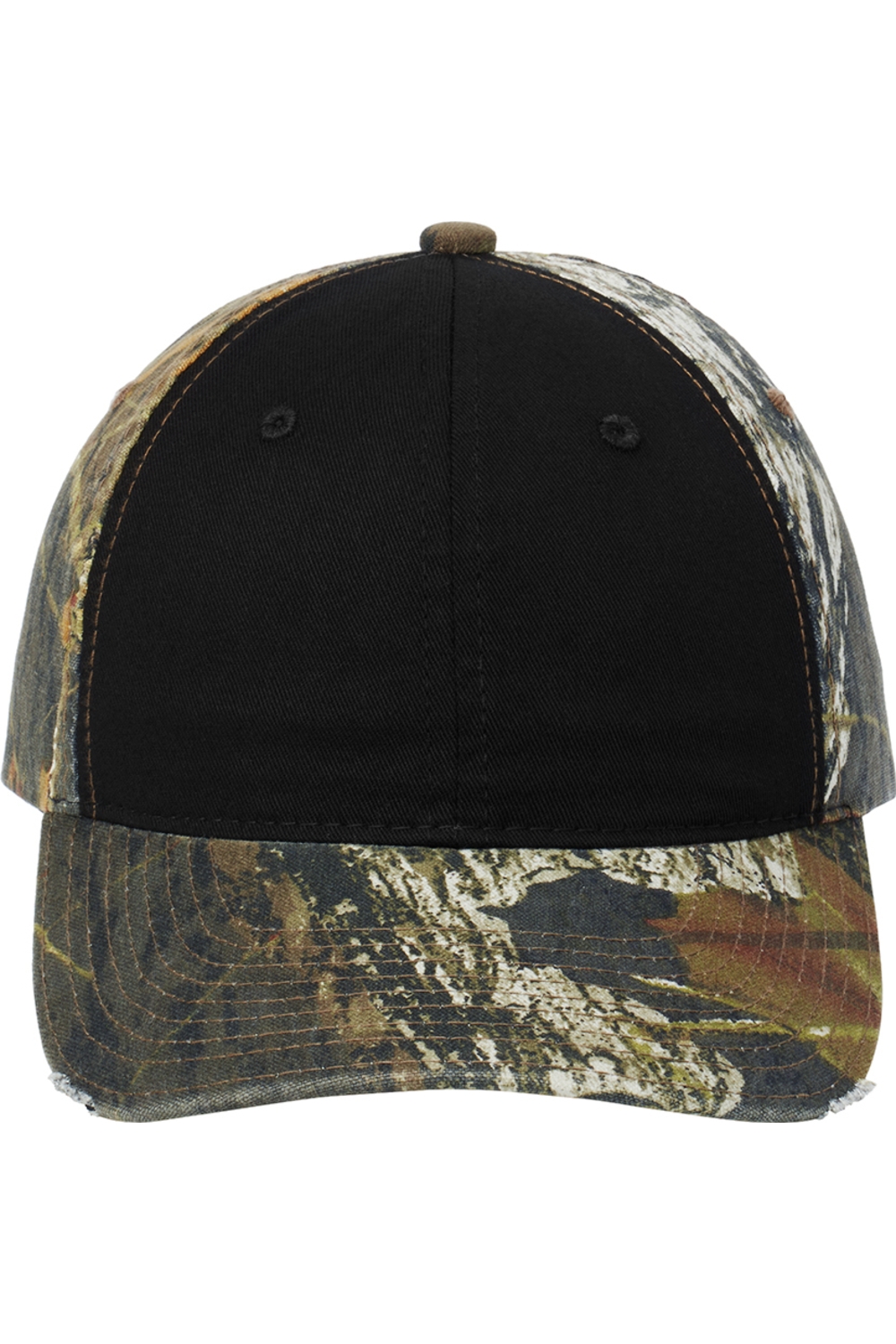 Port Authority Camo Cap with Contrast Front Panel in Mossy Oak New Break-Up/ Black