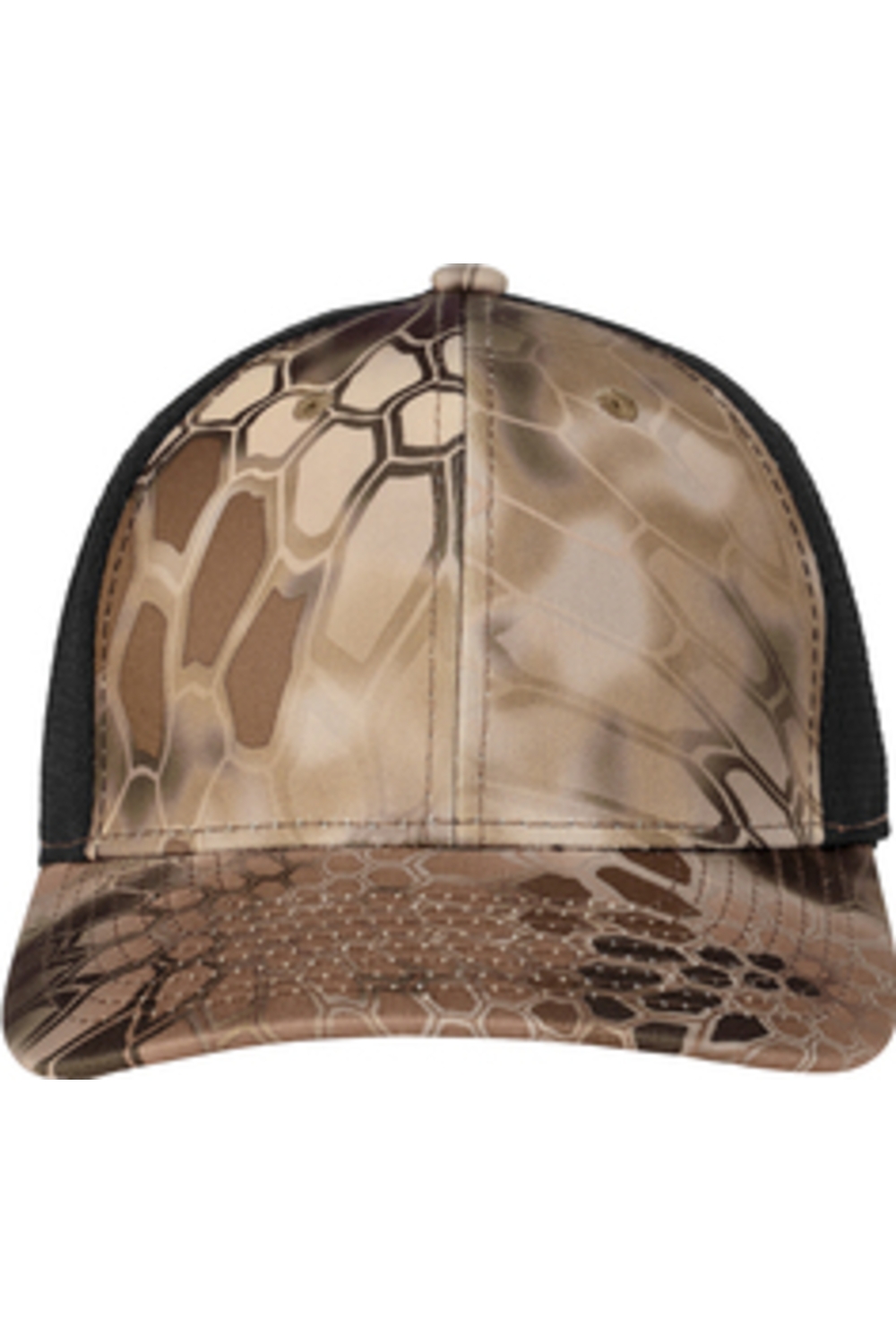Port Authority Performance Camouflage Mesh Back Snapback Cap in Kryptek Highlander/ Black