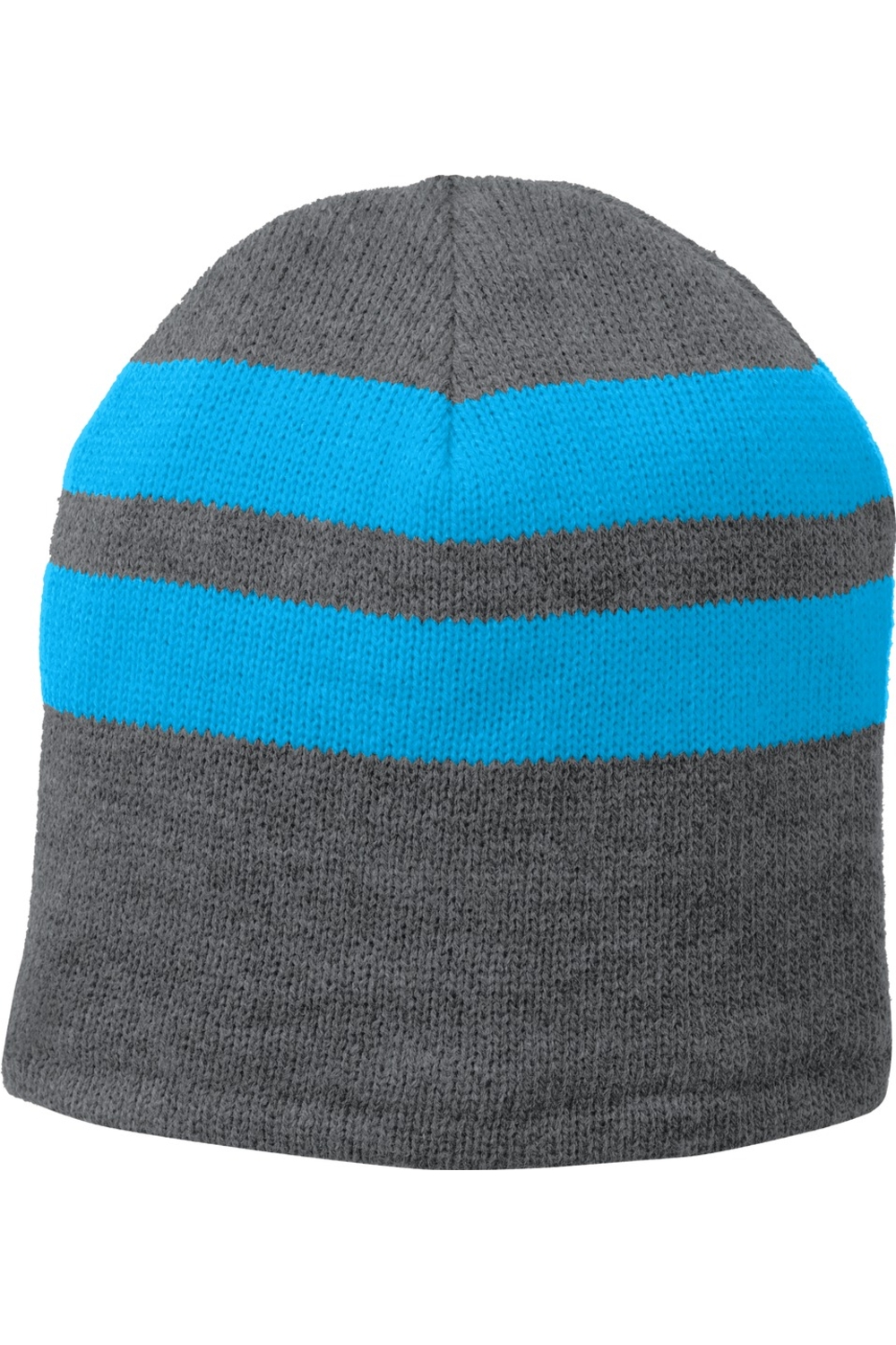 Port & Co Fleece-Lined Striped Beanie Cap