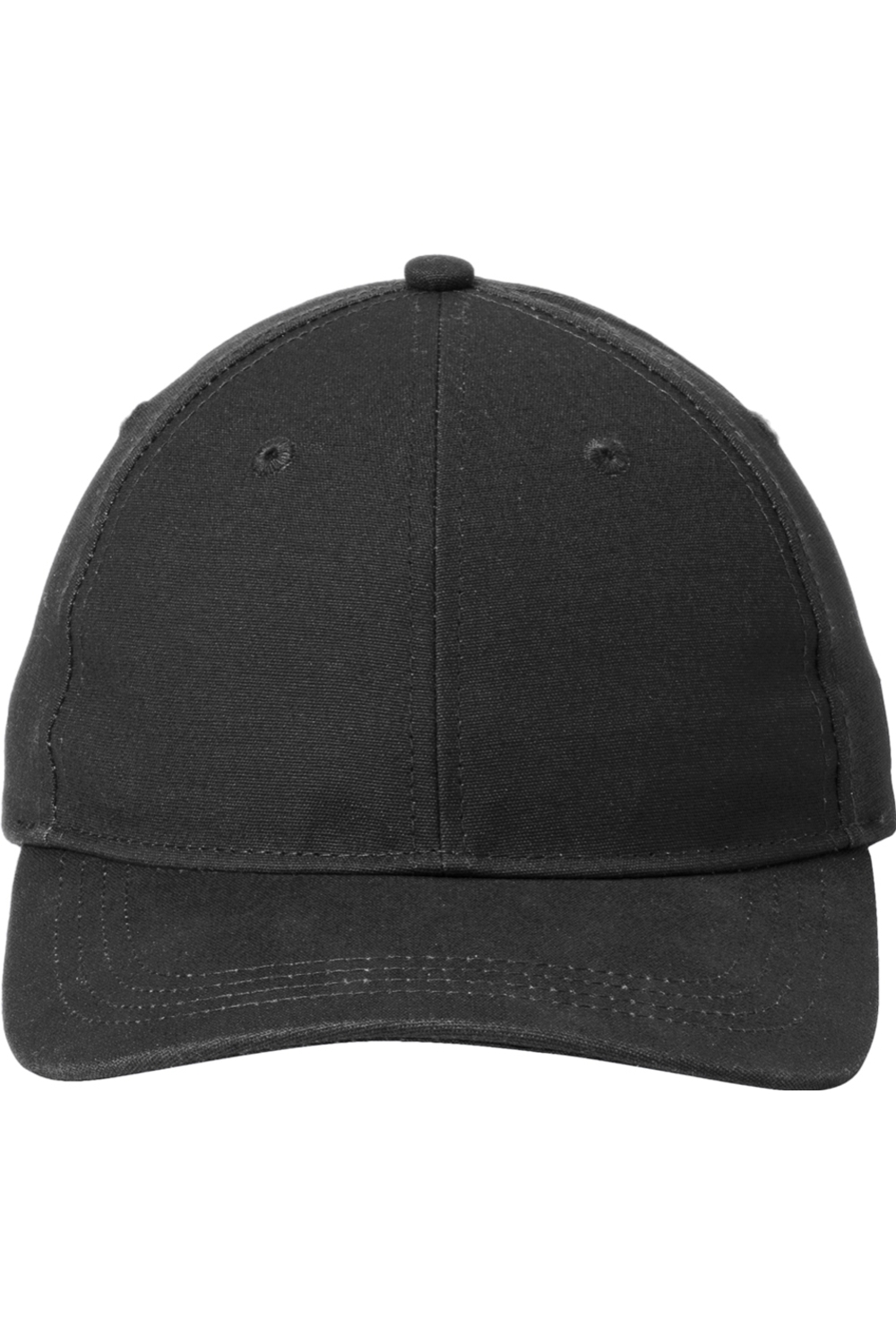 Port Authority Leather Strap Cap in Black