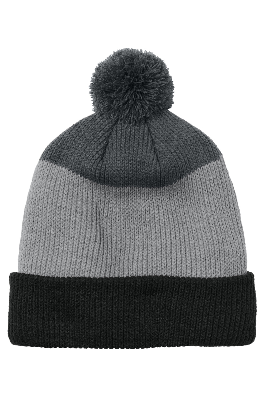 Port Authority Cozy Striped Pom Beanie