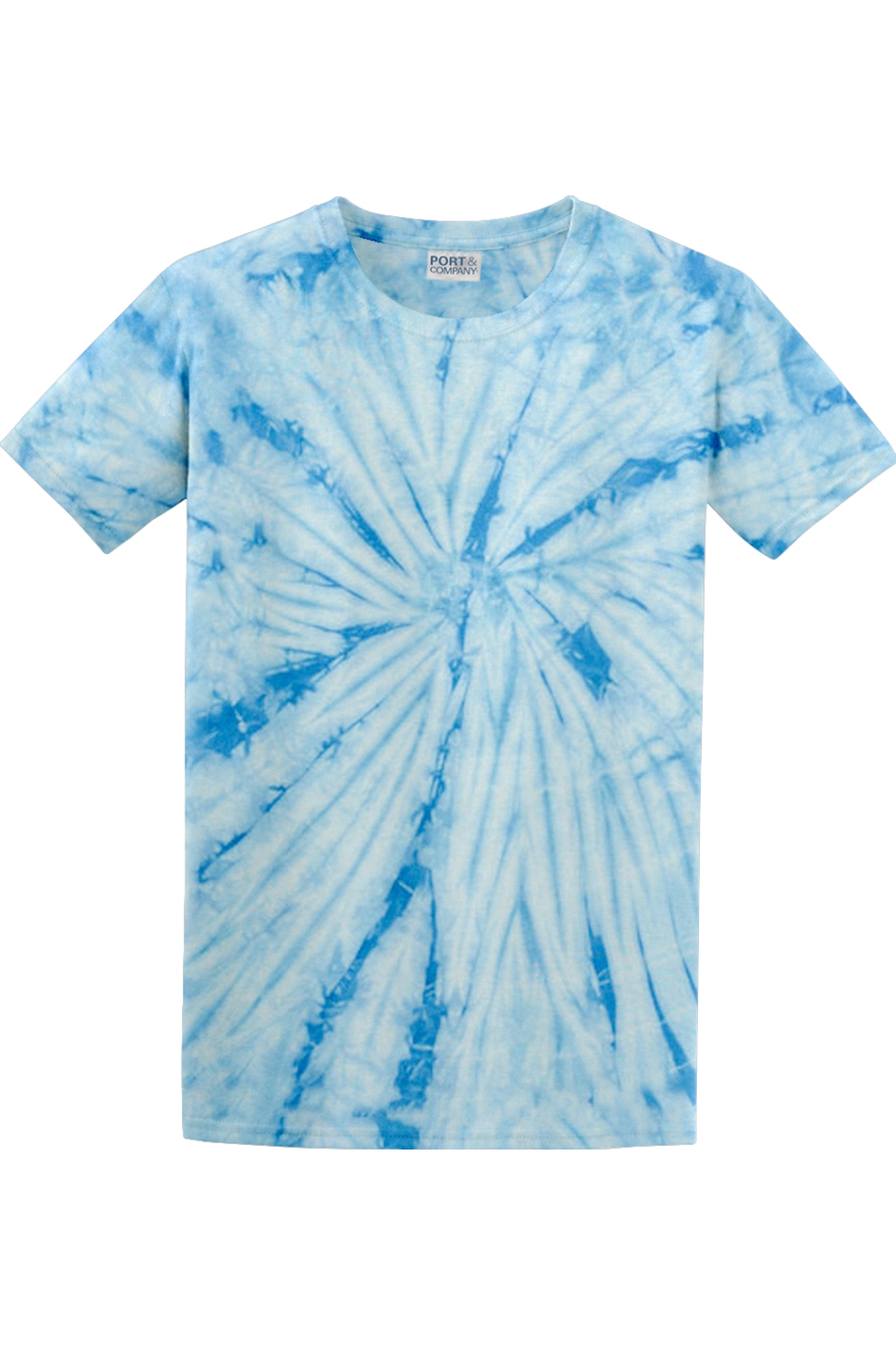 Drop Ship Colortone Tie-Dye Adult Spider T-Shirt in Spider Baby Blue