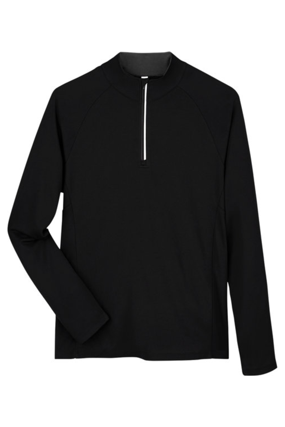 Core365 Origin Performance Pique Quarter-Zip Pullover in Black/ Carbon