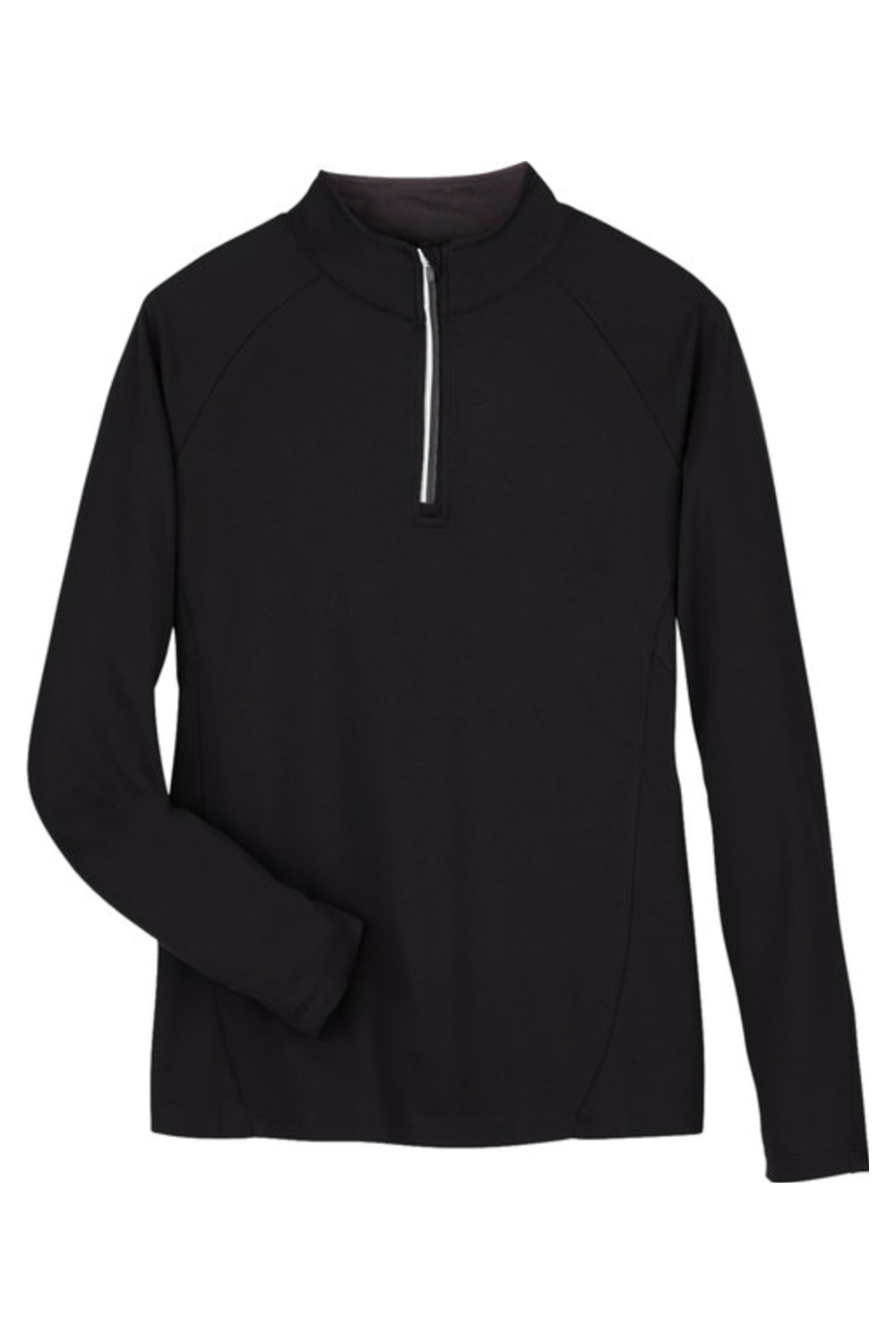 Core 365 Women's Origin Performance Pique Quarter-Zip Pullover in Black/ Carbon