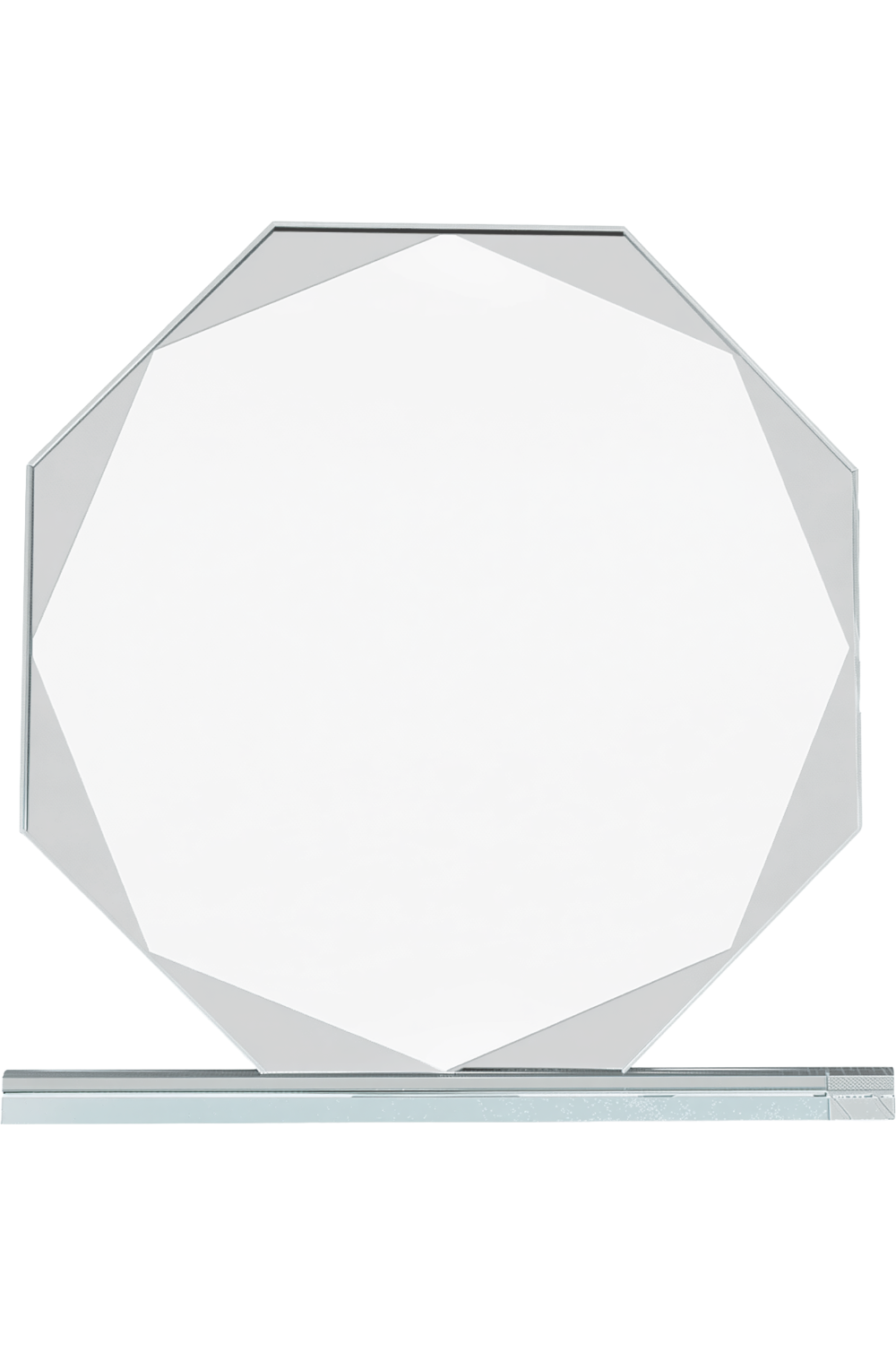 7 1/2" Octagon Clear Glass Award