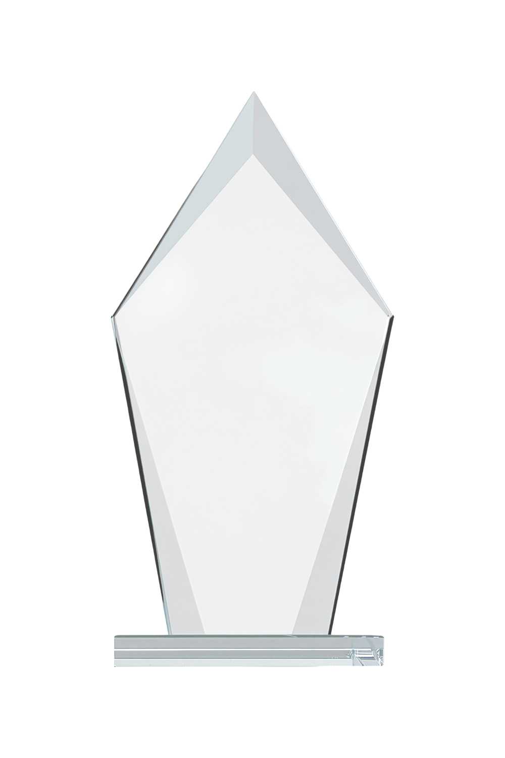 6 3/4" Diamond Clear Glass Award