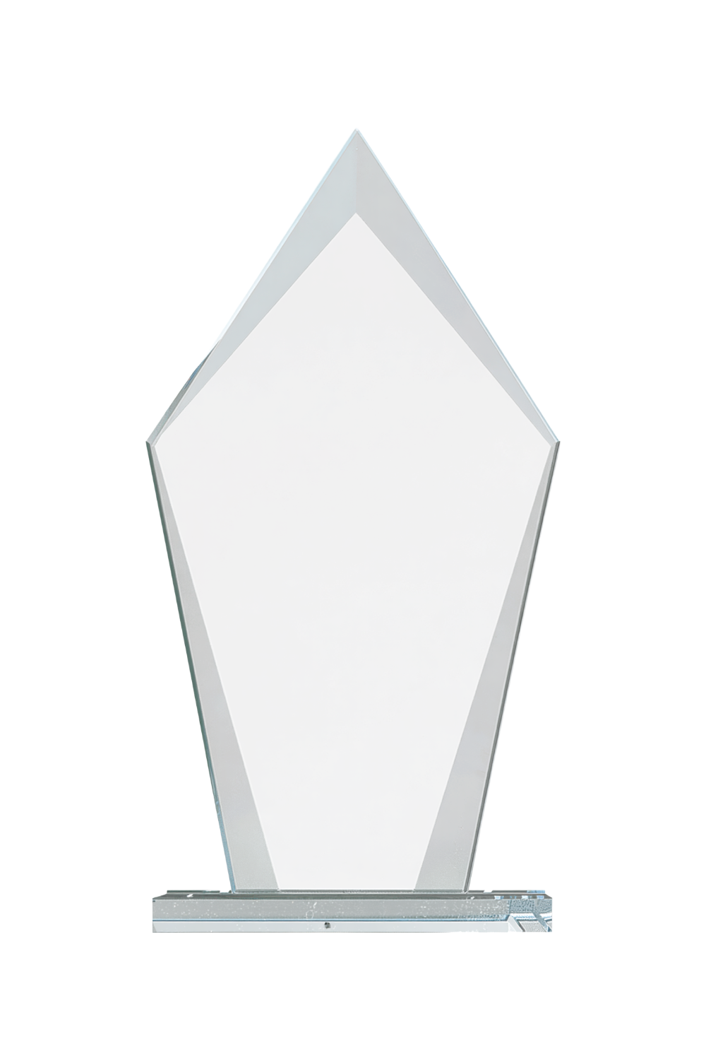 7 1/2" Diamond Clear Glass Award
