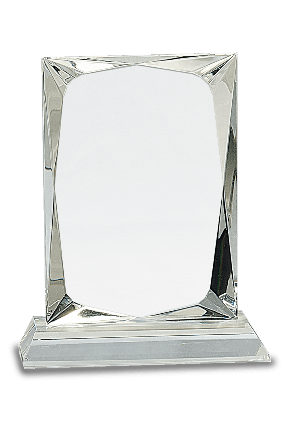 6 1/4" Crystal Rectangle on Clear Base