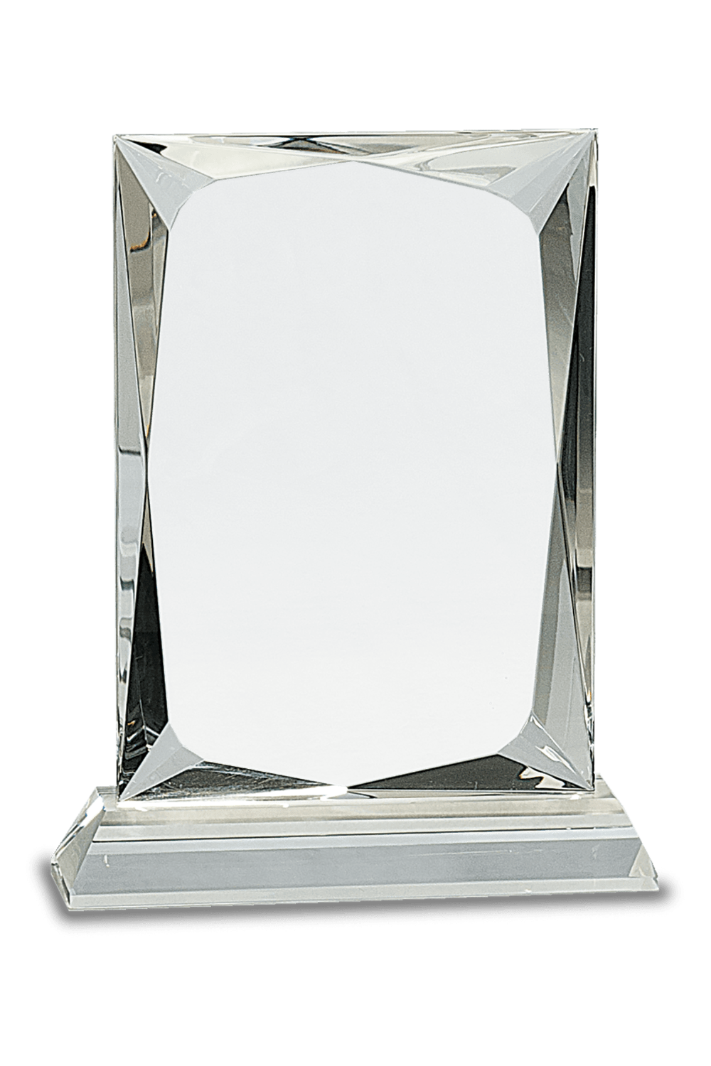 7 1/4" Crystal Rectangle on Clear Base